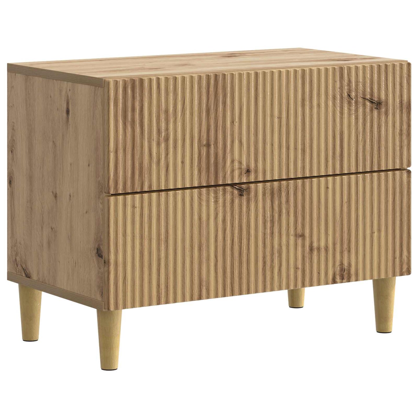 Nachtkastje Artisanaal eiken 62 x 34,5 x 48 cm Bewerkt hout is nu te koop bij PeponiXL, paradijselijk wonen!
