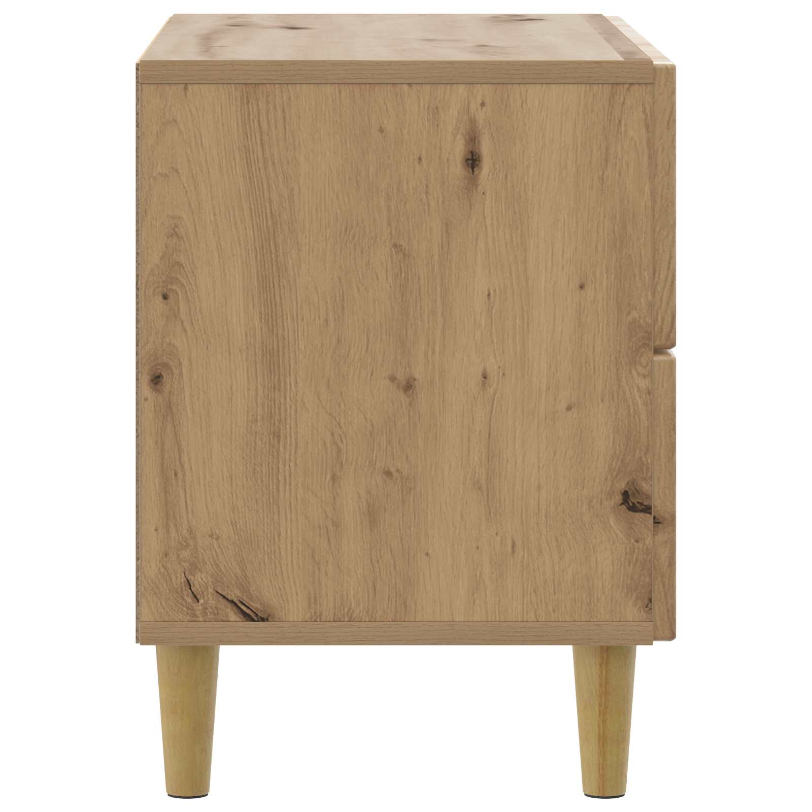 Nachtkastje Artisanaal eiken 62 x 34,5 x 48 cm Bewerkt hout is nu te koop bij PeponiXL, paradijselijk wonen!