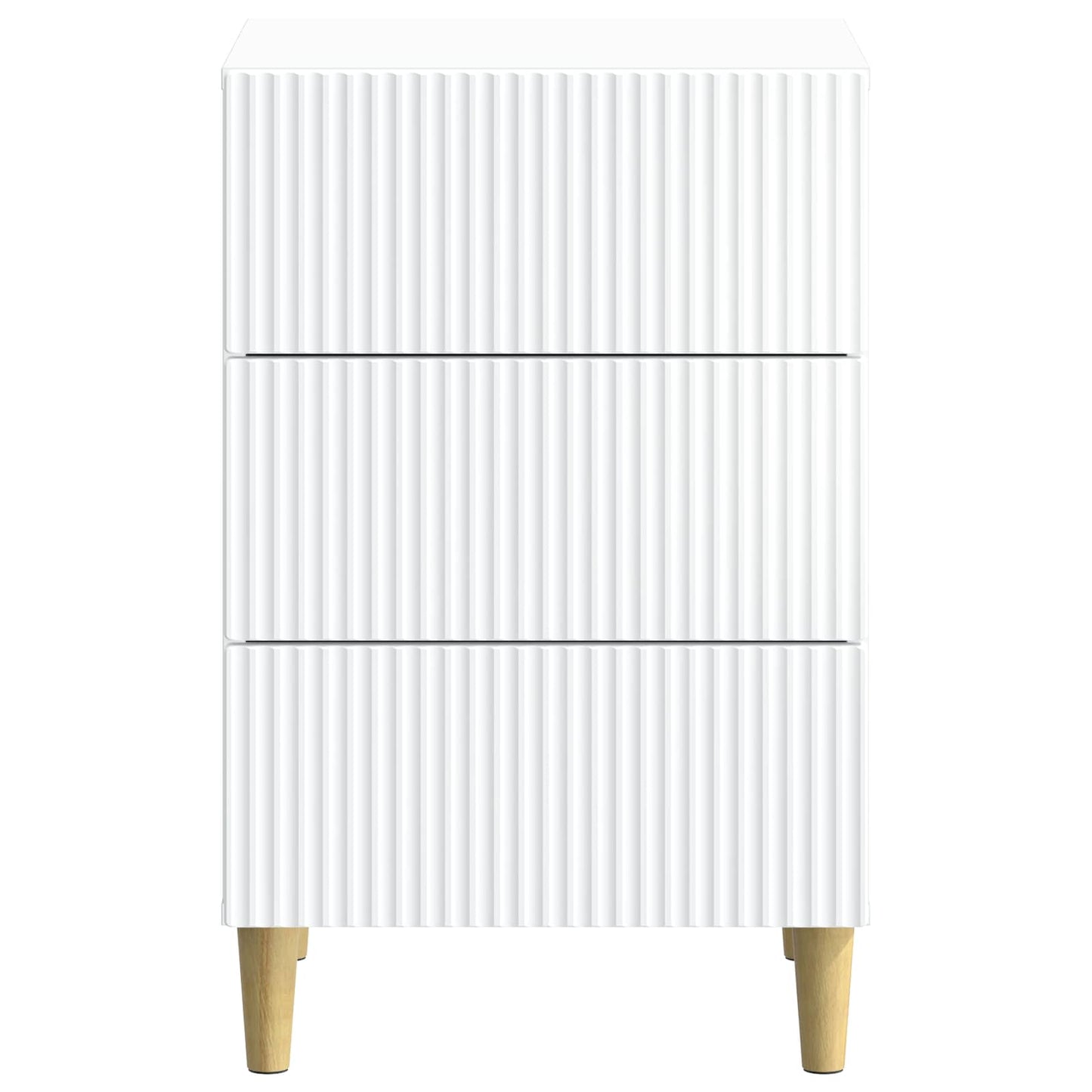 Nachtkastje met lade Wit 43 x 41 x 66,5 cm Bewerkt hout is nu te koop bij PeponiXL, paradijselijk wonen!