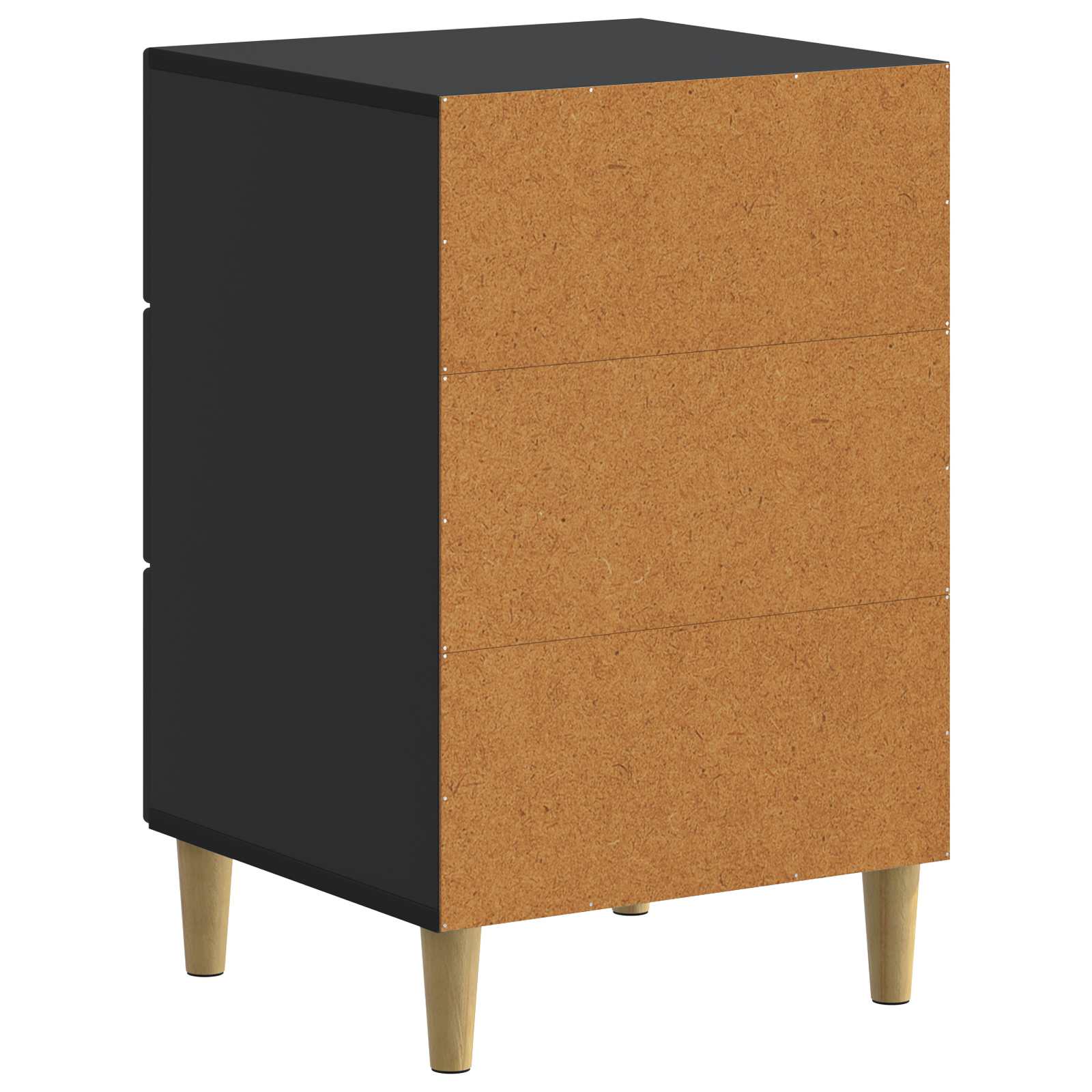 Nachtkastje met lade Zwart 43 x 41 x 66,5 cm Bewerkt hout is nu te koop bij PeponiXL, paradijselijk wonen!