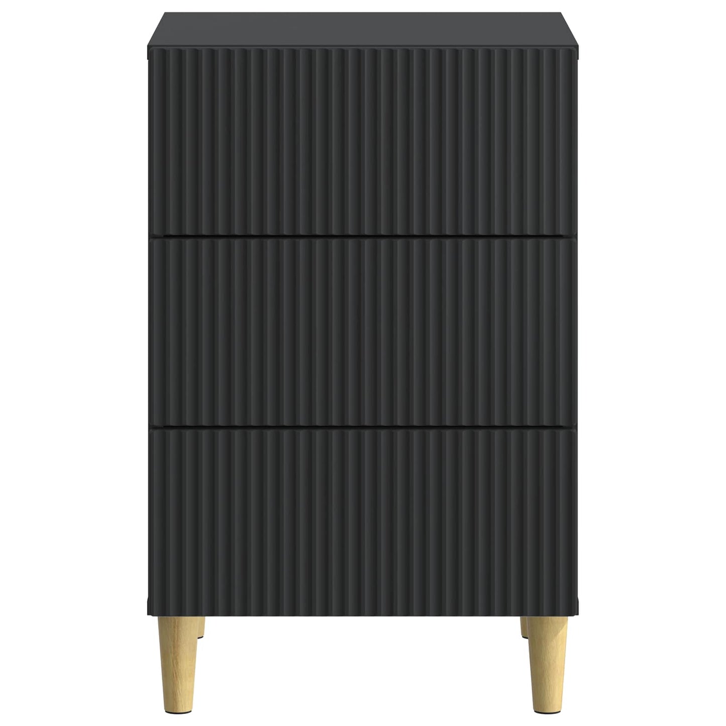 Nachtkastje met lade Zwart 43 x 41 x 66,5 cm Bewerkt hout is nu te koop bij PeponiXL, paradijselijk wonen!