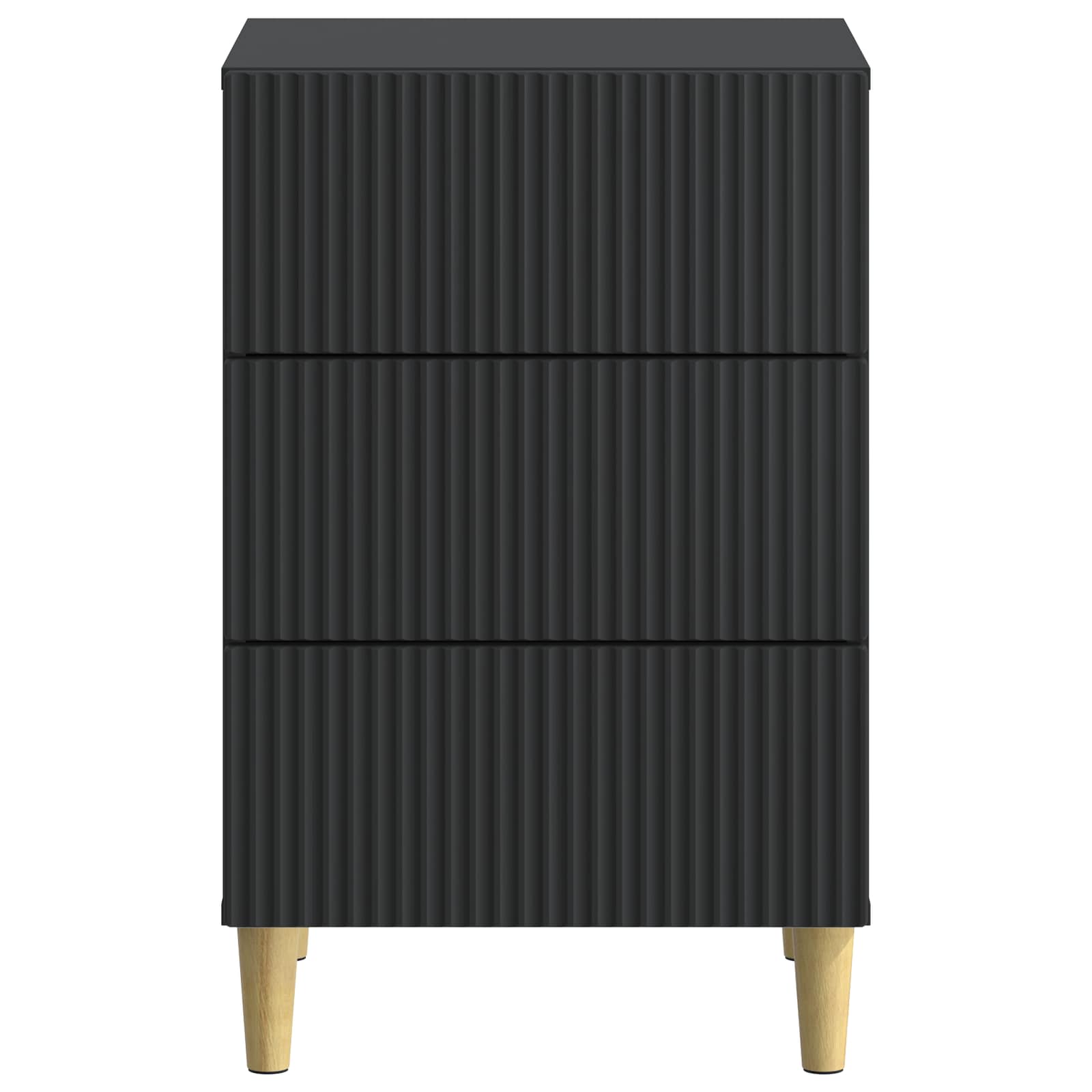 Nachtkastje met lade Zwart 43 x 41 x 66,5 cm Bewerkt hout is nu te koop bij PeponiXL, paradijselijk wonen!