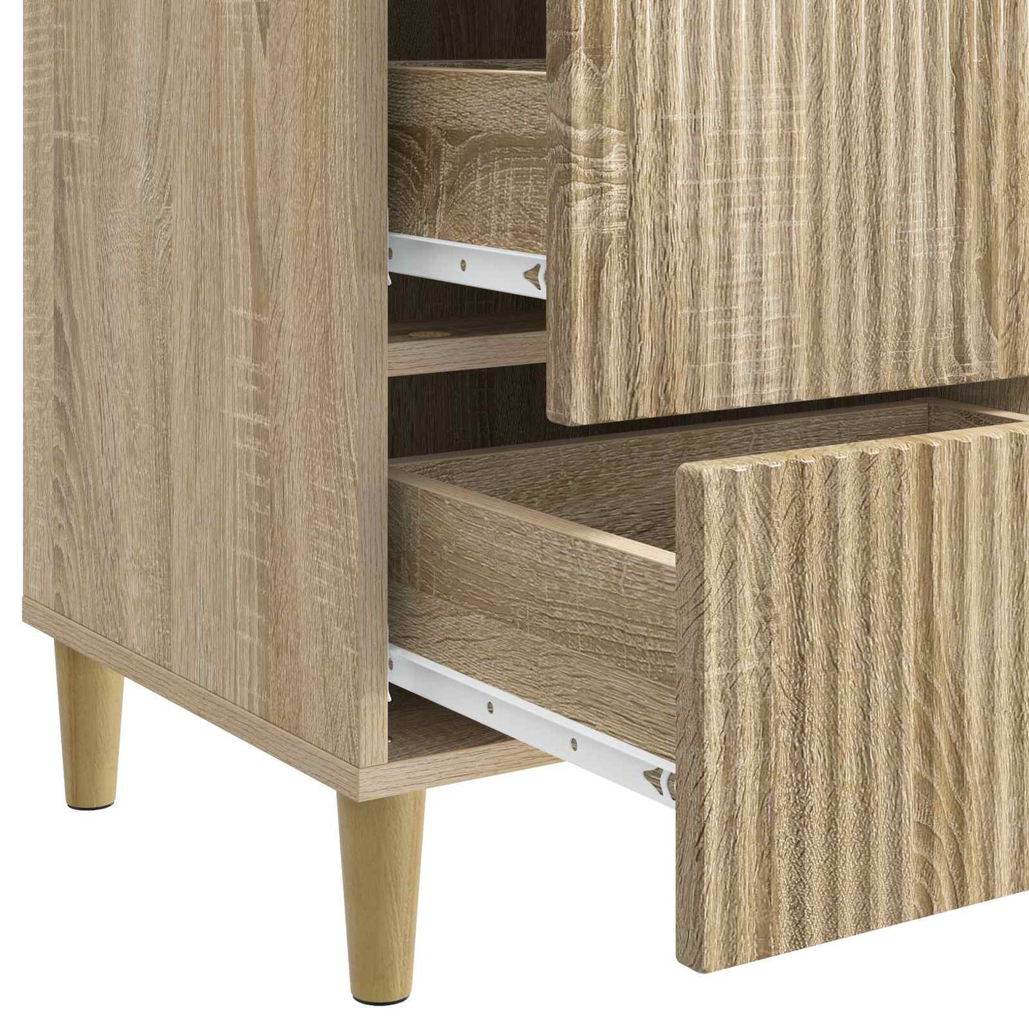 Nachtkastje Sonoma Eiken 43 x 41 x 66,5 cm Bewerkt hout is nu te koop bij PeponiXL, paradijselijk wonen!