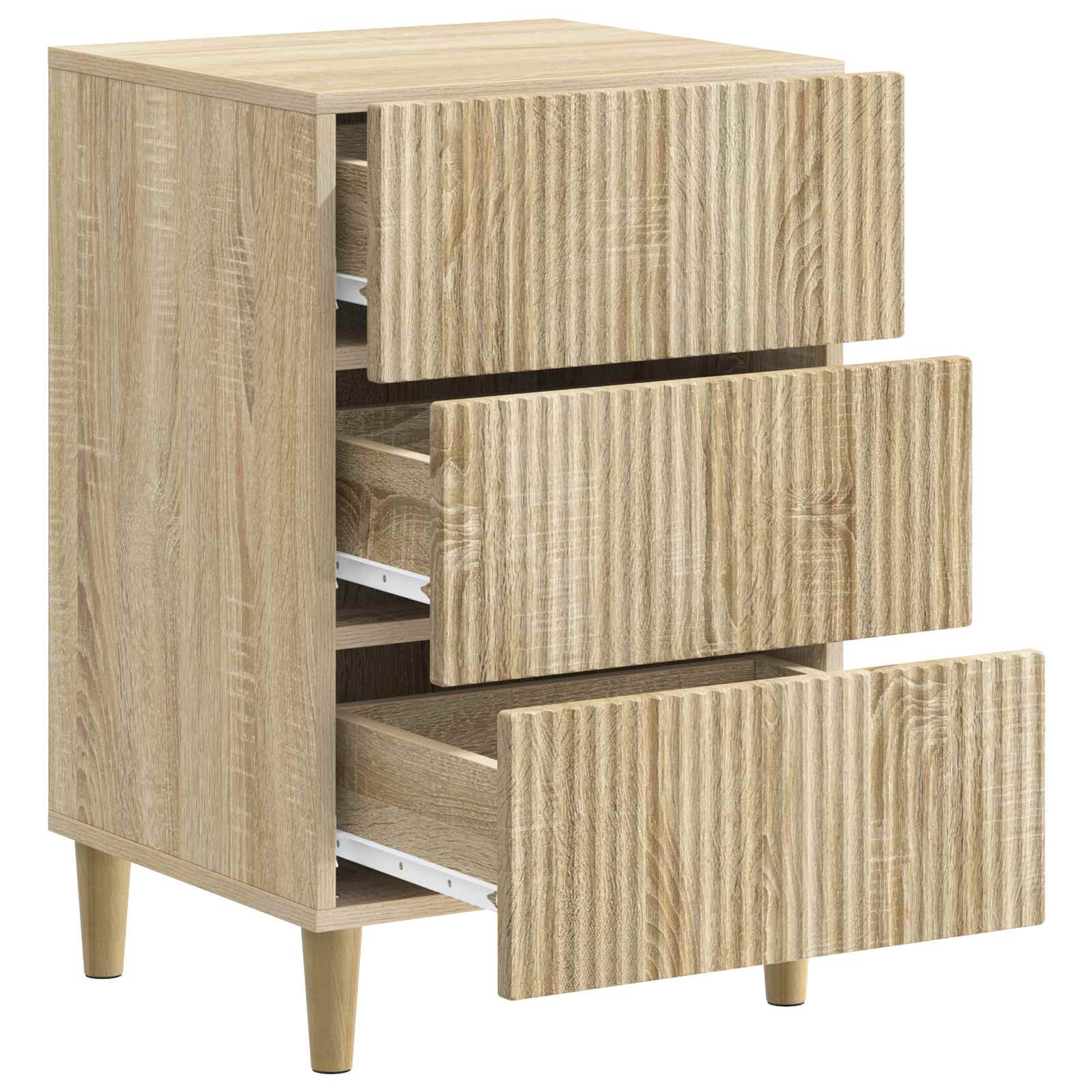 Nachtkastje Sonoma Eiken 43 x 41 x 66,5 cm Bewerkt hout is nu te koop bij PeponiXL, paradijselijk wonen!