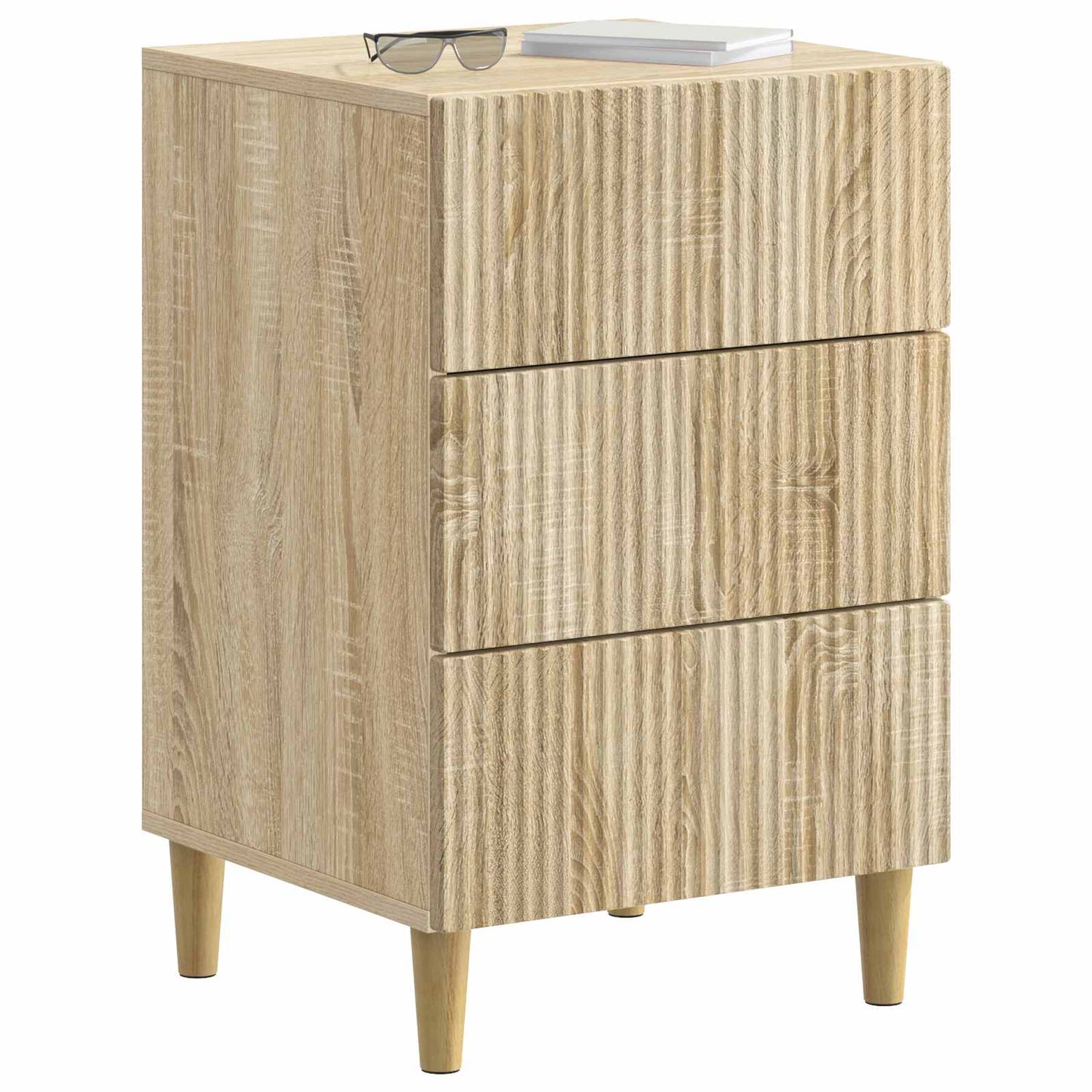 Nachtkastje Sonoma Eiken 43 x 41 x 66,5 cm Bewerkt hout is nu te koop bij PeponiXL, paradijselijk wonen!