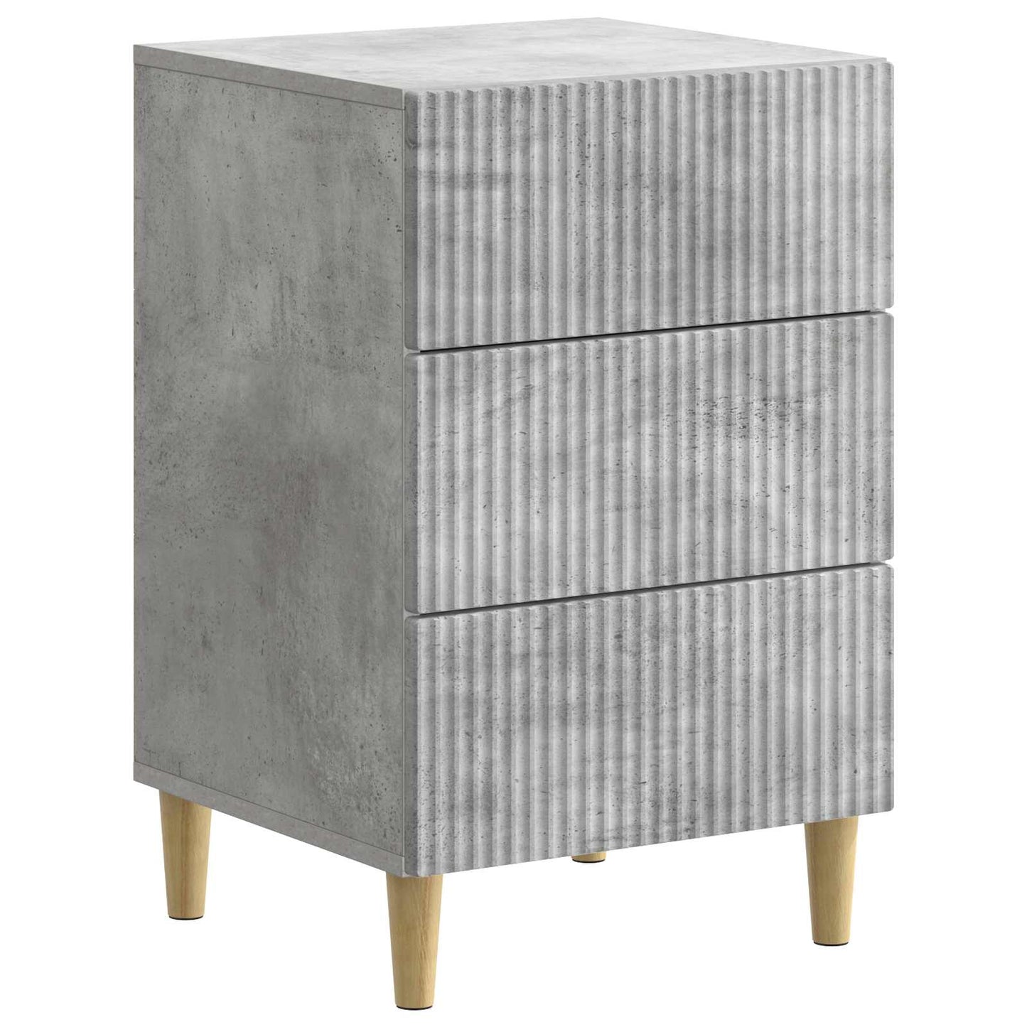 Nachtkastje met lade Betongrijs 43 x 41 x 66,5 cm Bewerkt hout is nu te koop bij PeponiXL, paradijselijk wonen!