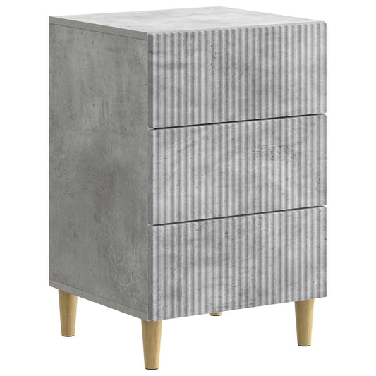 Nachtkastje met lade Betongrijs 43 x 41 x 66,5 cm Bewerkt hout is nu te koop bij PeponiXL, paradijselijk wonen!