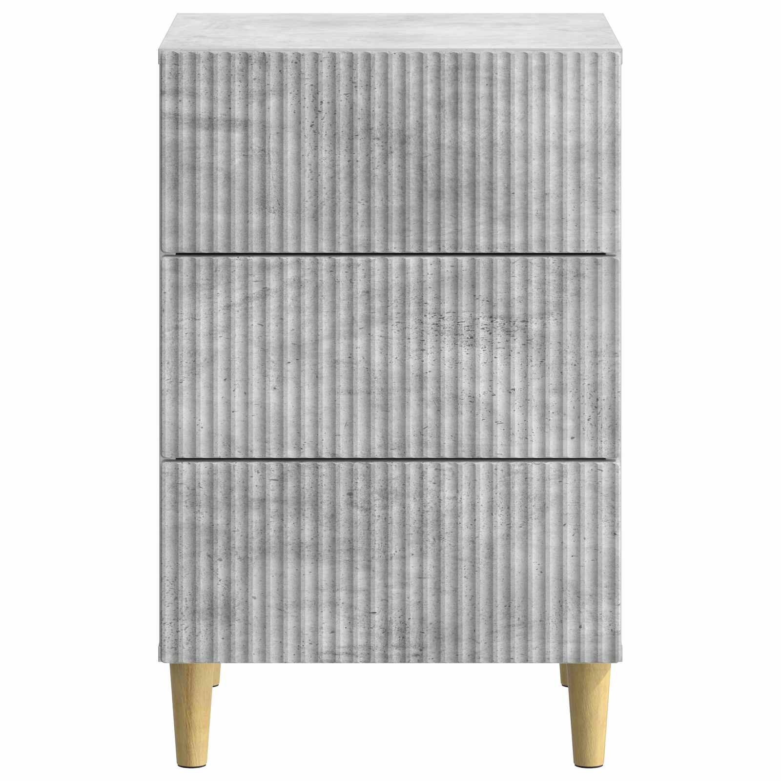 Nachtkastje met lade Betongrijs 43 x 41 x 66,5 cm Bewerkt hout is nu te koop bij PeponiXL, paradijselijk wonen!