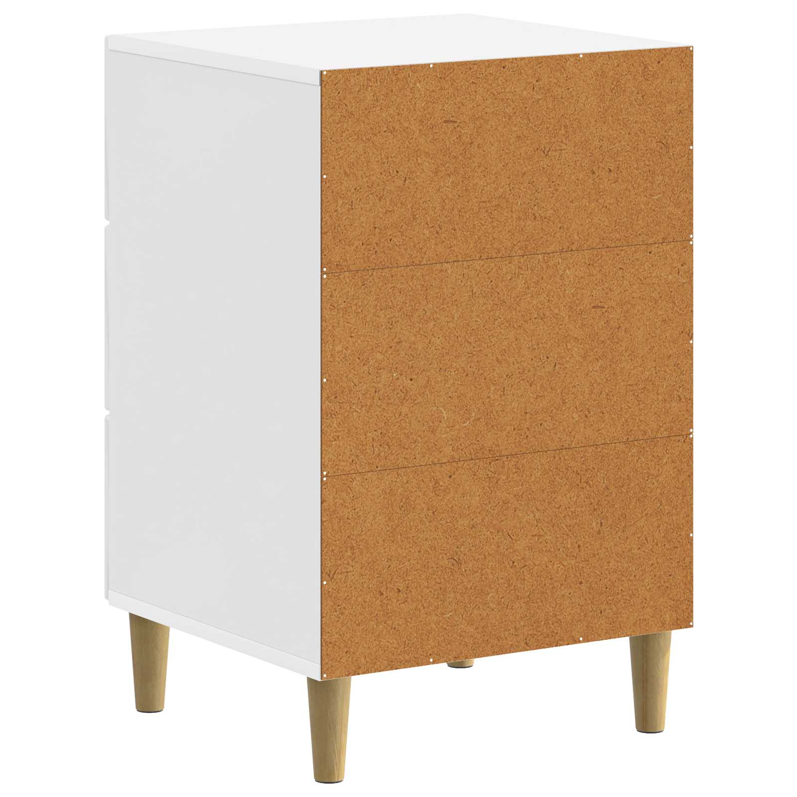 Nachtkastje Hoogglans Wit 43 x 41 x 66,5 cm Bewerkt hout is nu te koop bij PeponiXL, paradijselijk wonen!