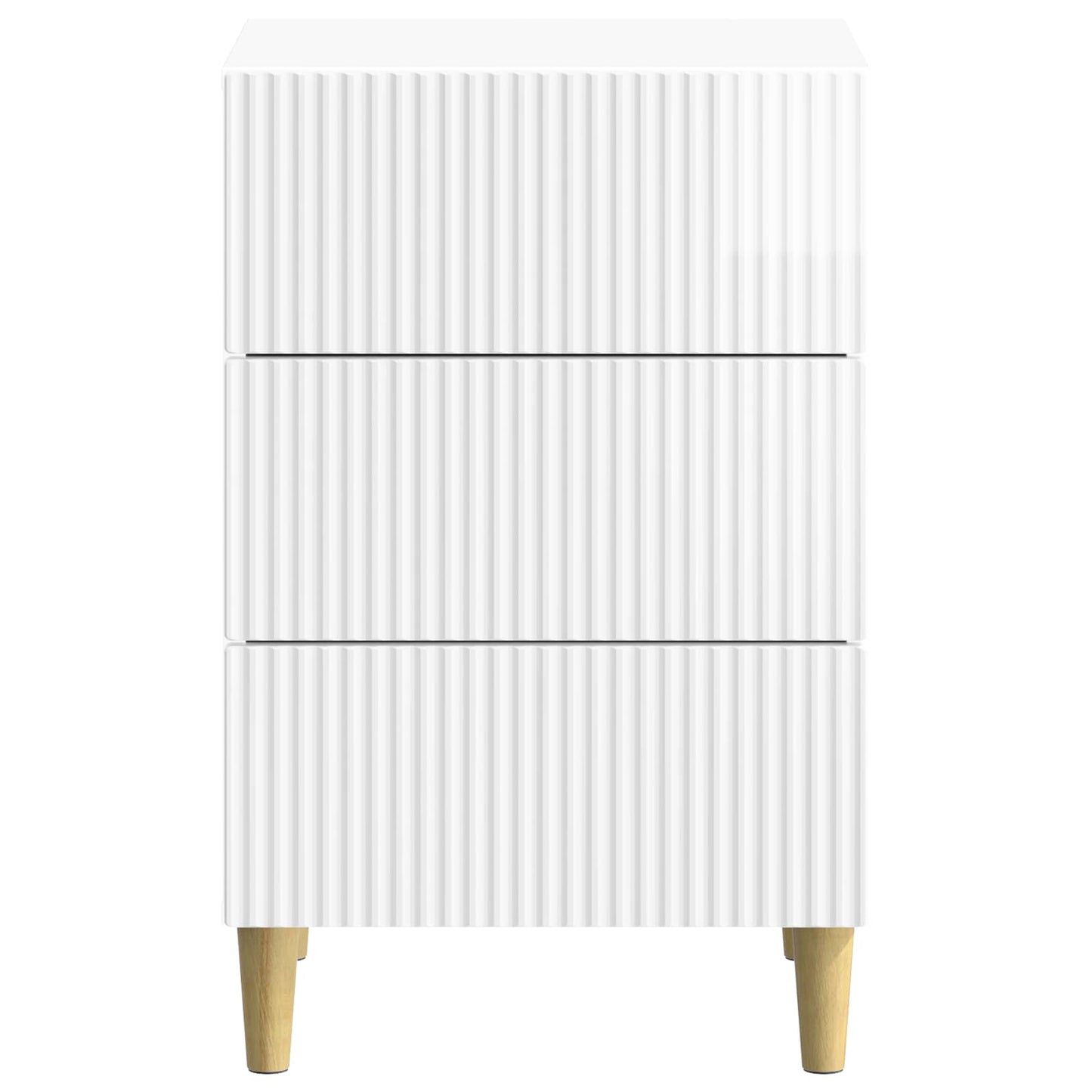 Nachtkastje Hoogglans Wit 43 x 41 x 66,5 cm Bewerkt hout is nu te koop bij PeponiXL, paradijselijk wonen!