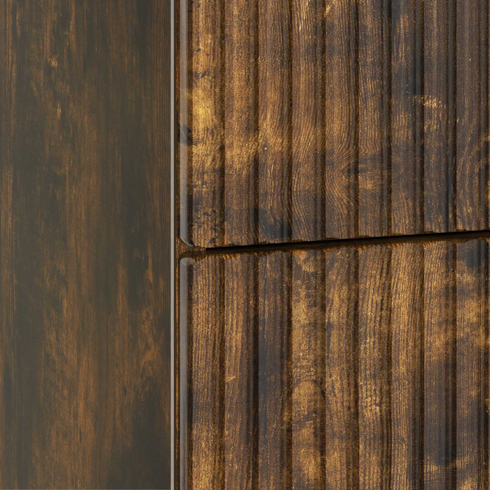 Nachtkastje Gerookt eiken 43 x 41 x 66,5 cm Bewerkt hout is nu te koop bij PeponiXL, paradijselijk wonen!