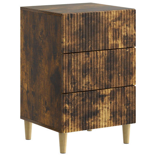 Nachtkastje Gerookt eiken 43 x 41 x 66,5 cm Bewerkt hout is nu te koop bij PeponiXL, paradijselijk wonen!