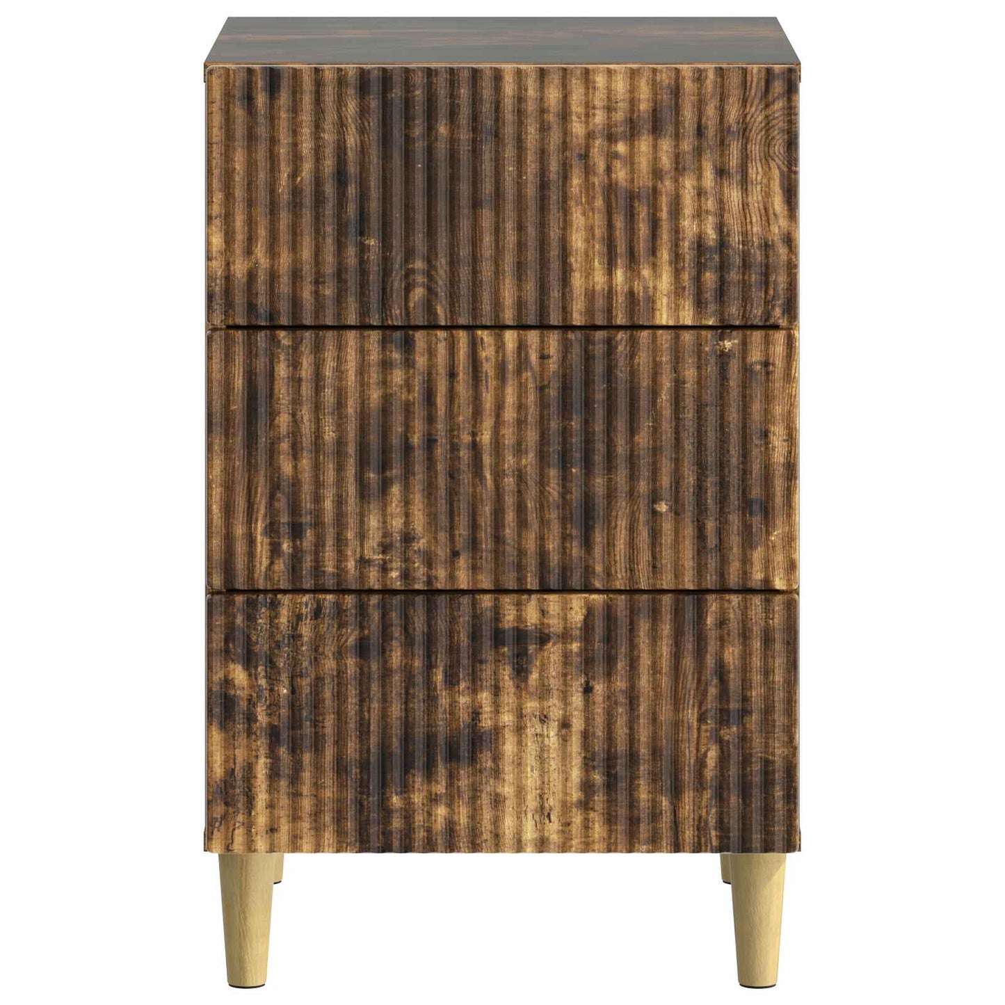 Nachtkastje Gerookt eiken 43 x 41 x 66,5 cm Bewerkt hout is nu te koop bij PeponiXL, paradijselijk wonen!