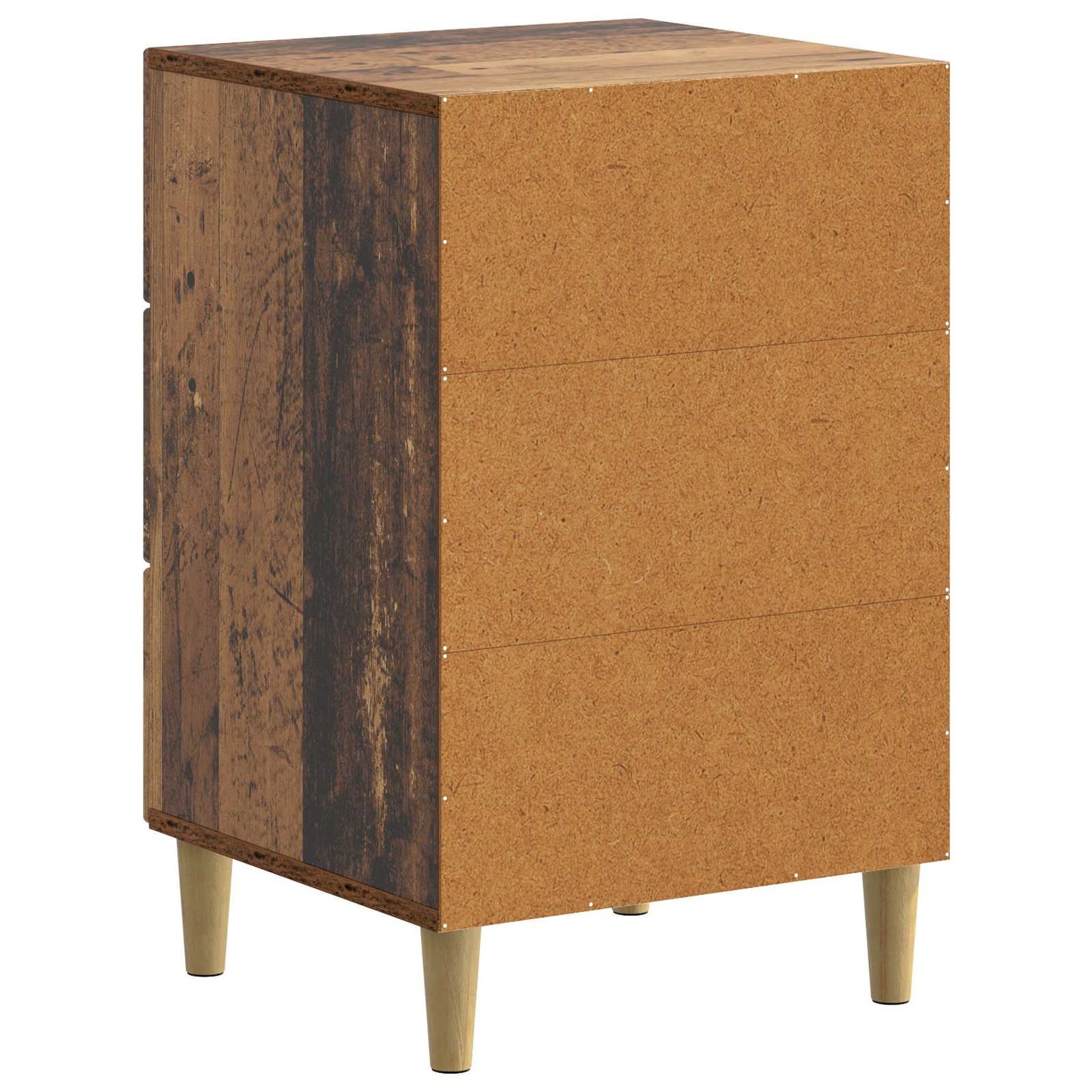 Nachtkastje met lade Oud hout 43 x 41 x 66,5 cm Bewerkt hout is nu te koop bij PeponiXL, paradijselijk wonen!
