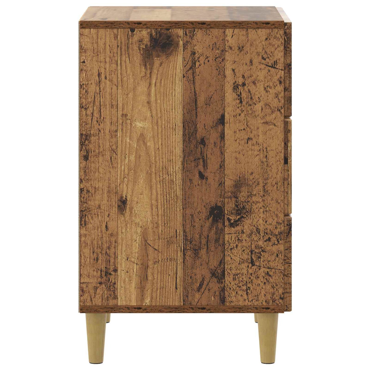 Nachtkastje met lade Oud hout 43 x 41 x 66,5 cm Bewerkt hout is nu te koop bij PeponiXL, paradijselijk wonen!