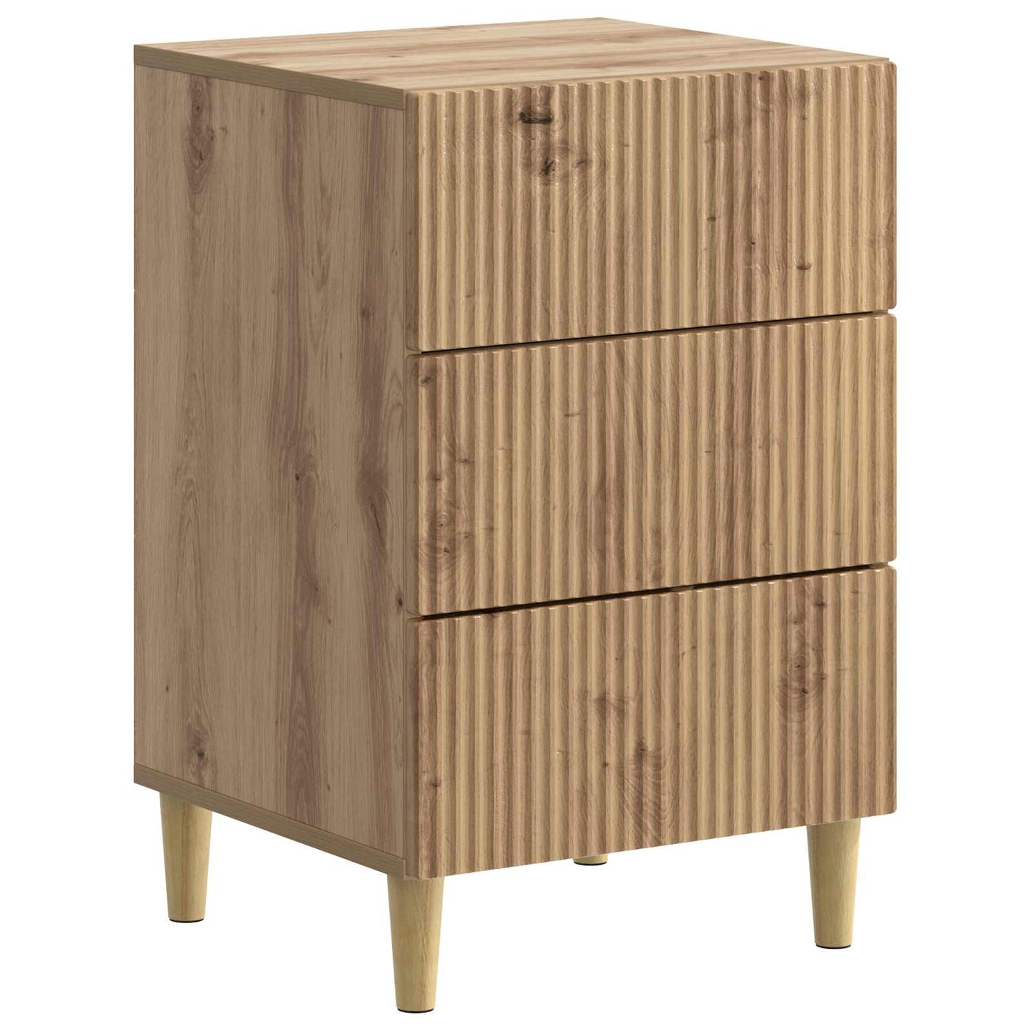 Nachtkastje Artisanaal eiken 43 x 41 x 66,5 cm Bewerkt hout is nu te koop bij PeponiXL, paradijselijk wonen!