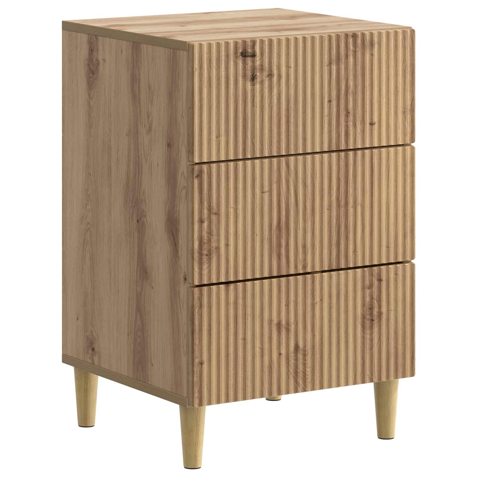 Nachtkastje Artisanaal eiken 43 x 41 x 66,5 cm Bewerkt hout is nu te koop bij PeponiXL, paradijselijk wonen!
