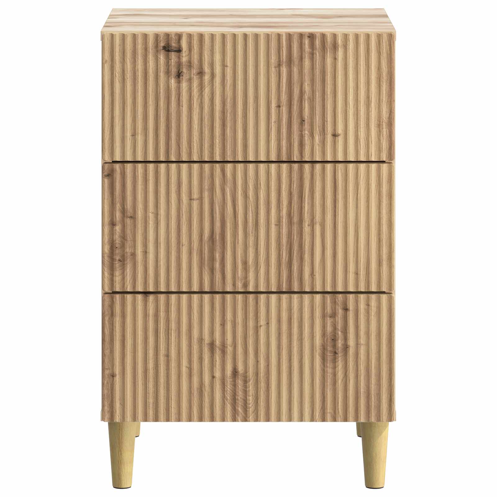 Nachtkastje Artisanaal eiken 43 x 41 x 66,5 cm Bewerkt hout is nu te koop bij PeponiXL, paradijselijk wonen!