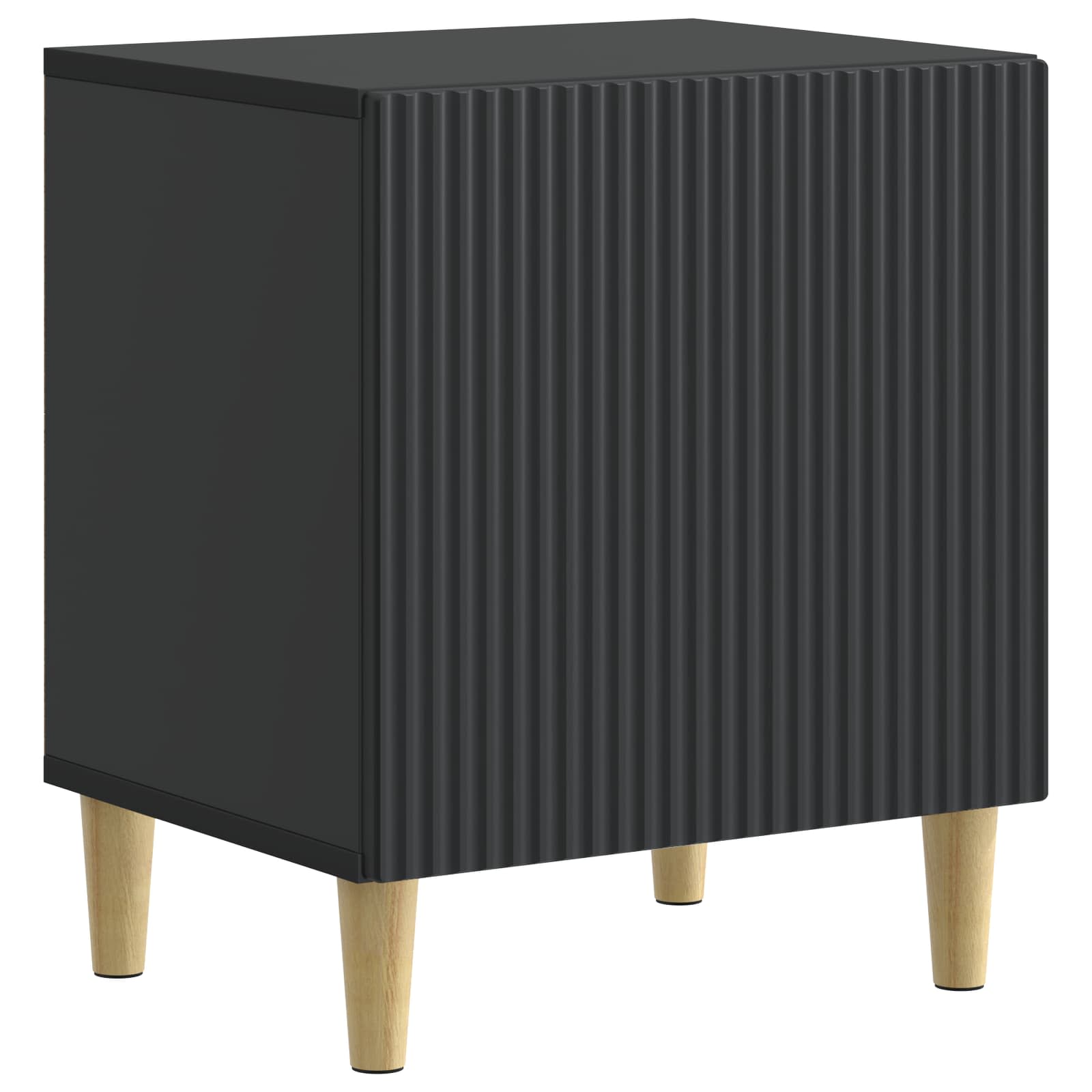Nachtkastje 2 pcs Zwart 43 x 34,5 x 50 cm Bewerkt hout is nu te koop bij PeponiXL, paradijselijk wonen!