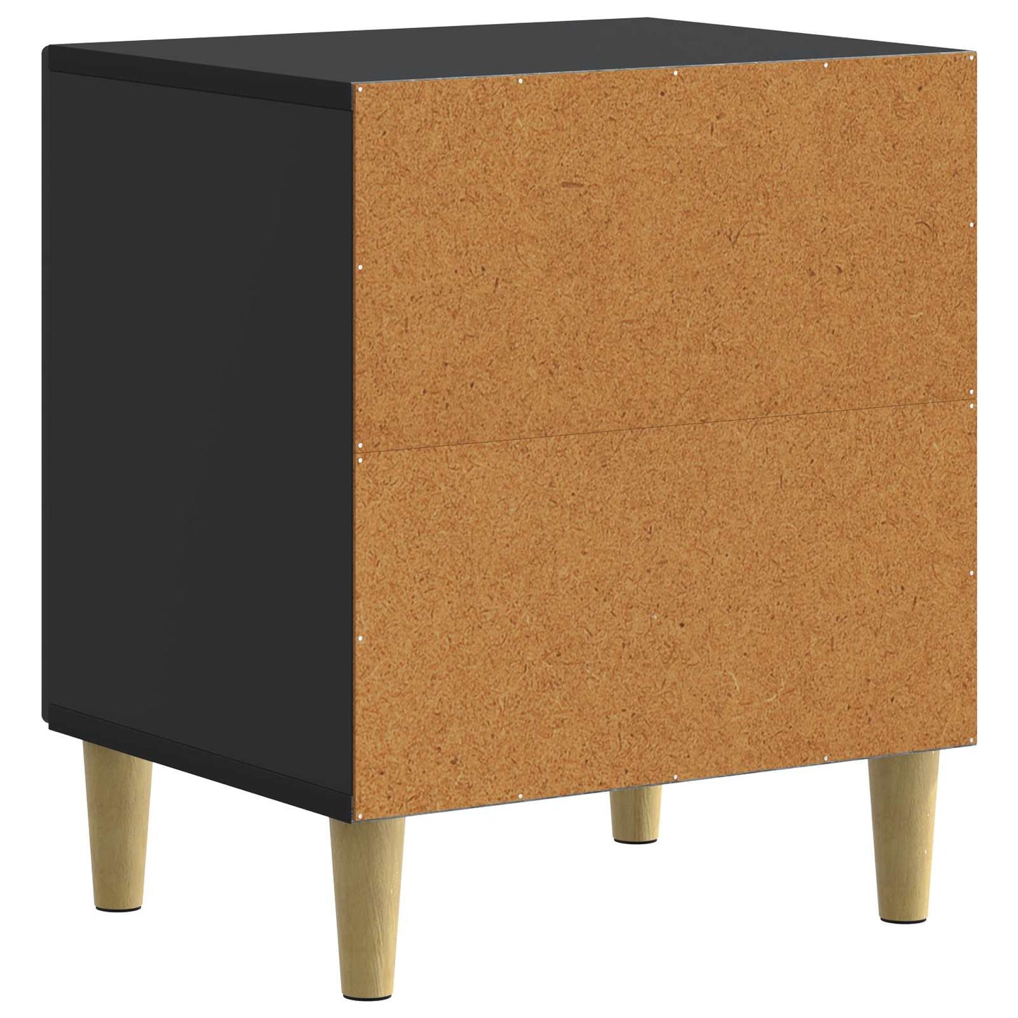 Nachtkastje 2 pcs Zwart 43 x 34,5 x 50 cm Bewerkt hout is nu te koop bij PeponiXL, paradijselijk wonen!