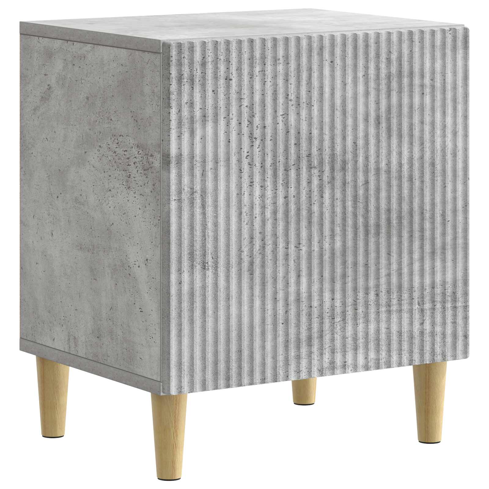 Nachtkastje Betongrijs 43 x 34,5 x 50 cm Bewerkt hout is nu te koop bij PeponiXL, paradijselijk wonen!