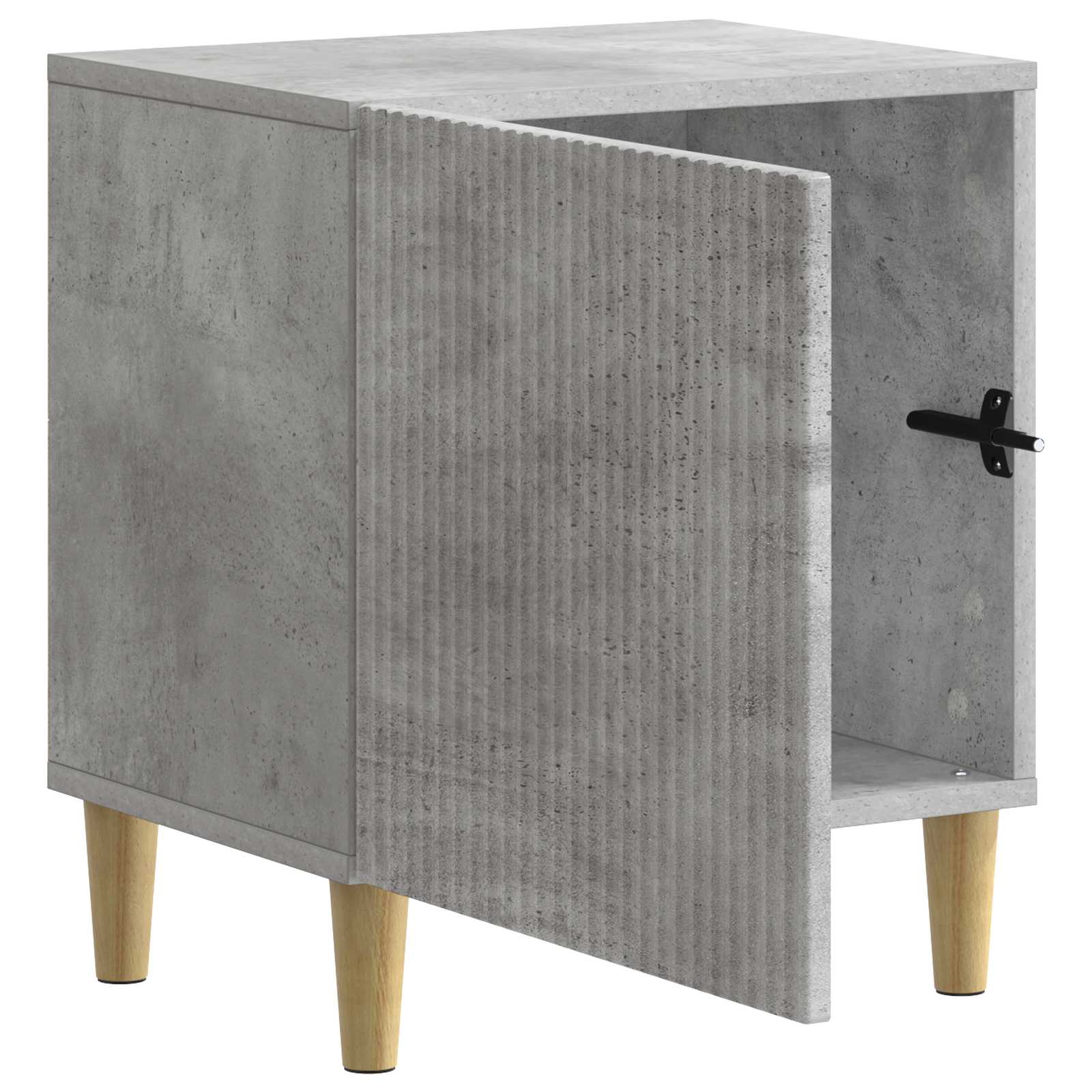 Nachtkastje Betongrijs 43 x 34,5 x 50 cm Bewerkt hout is nu te koop bij PeponiXL, paradijselijk wonen!