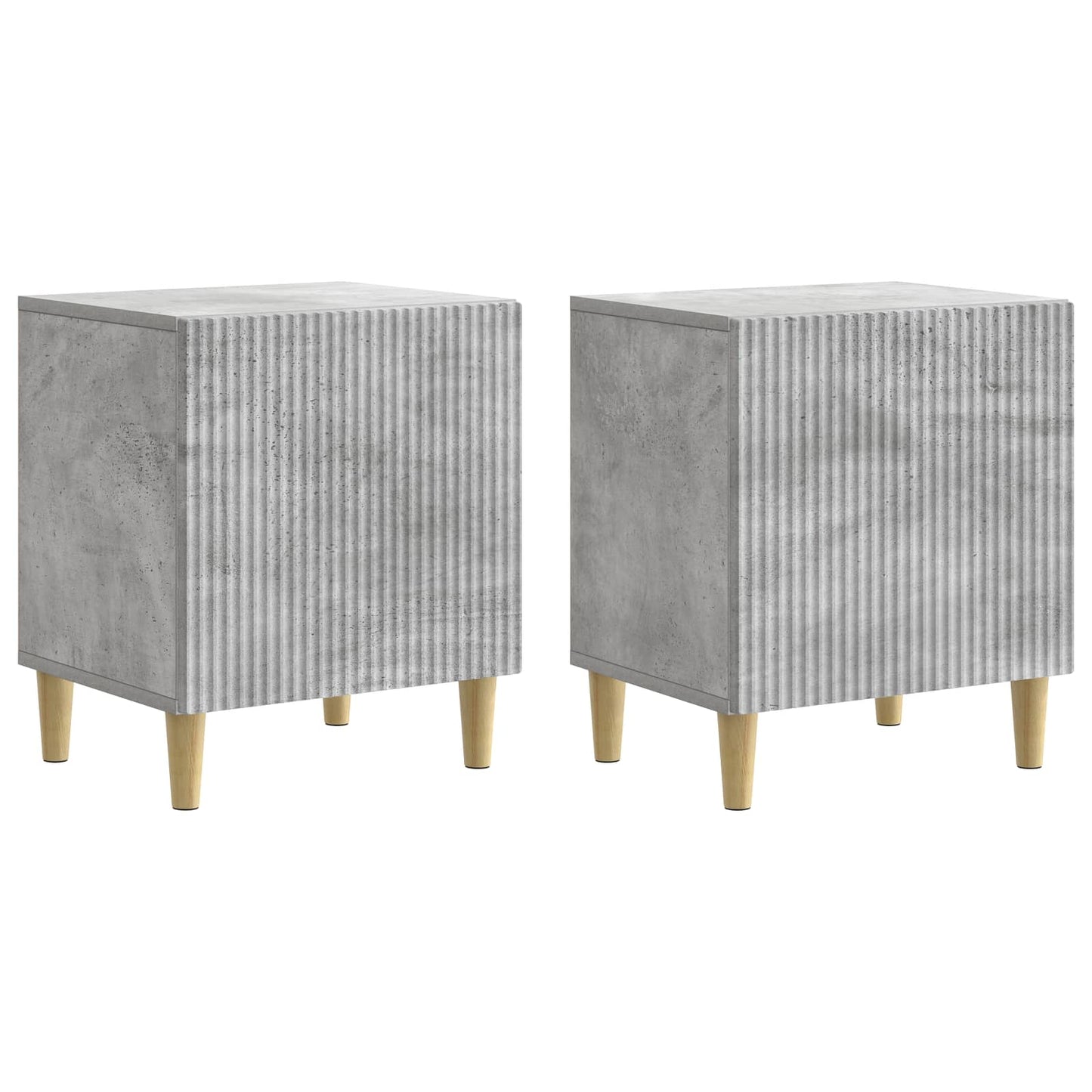 Nachtkastje 2 pcs Betongrijs 43 x 34,5 x 50 cm Bewerkt hout is nu te koop bij PeponiXL, paradijselijk wonen!