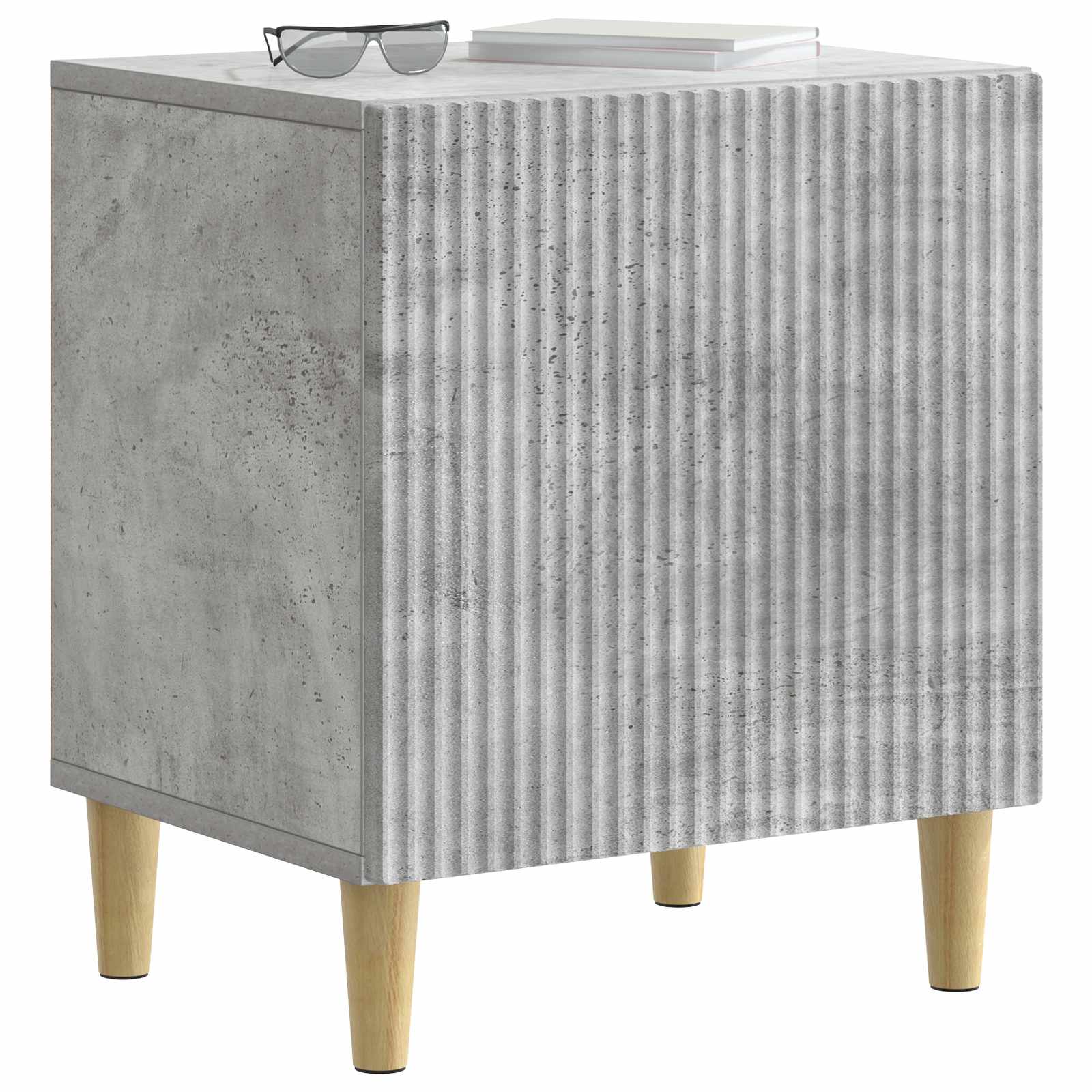 Nachtkastje 2 pcs Betongrijs 43 x 34,5 x 50 cm Bewerkt hout is nu te koop bij PeponiXL, paradijselijk wonen!