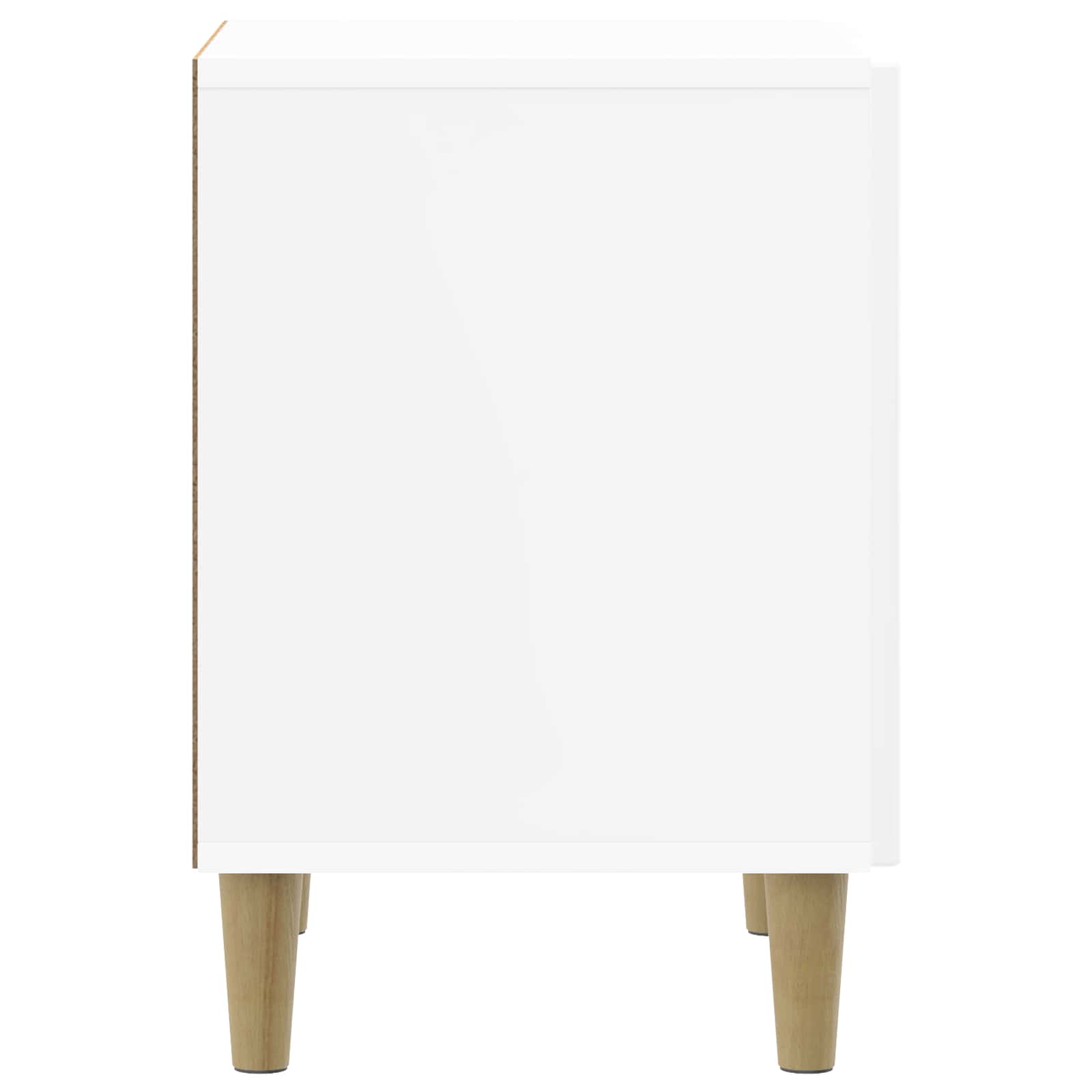 Nachtkastje Hoogglans Wit 43 x 34,5 x 50 cm Bewerkt hout is nu te koop bij PeponiXL, paradijselijk wonen!