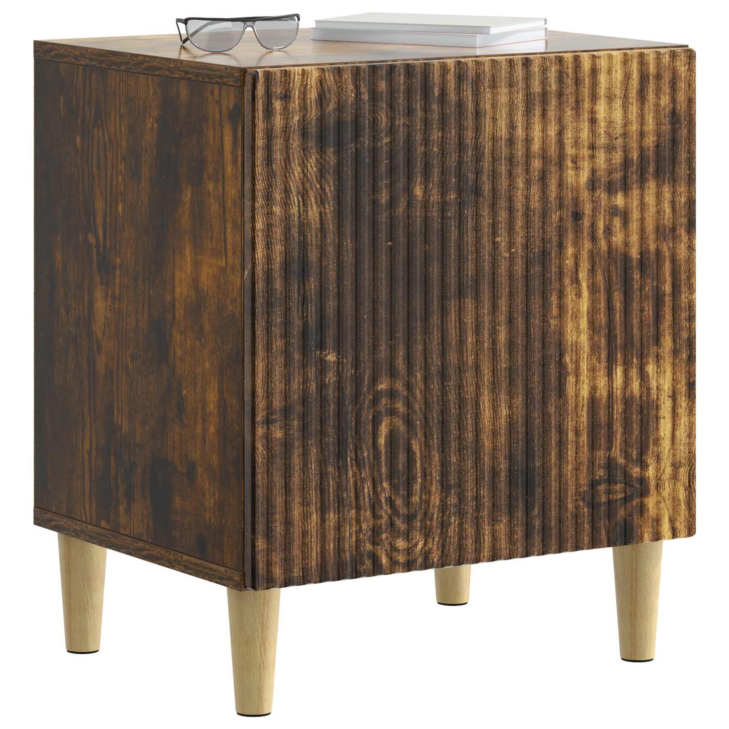 Nachtkastje Gerookt eiken 43 x 34,5 x 50 cm Bewerkt hout is nu te koop bij PeponiXL, paradijselijk wonen!