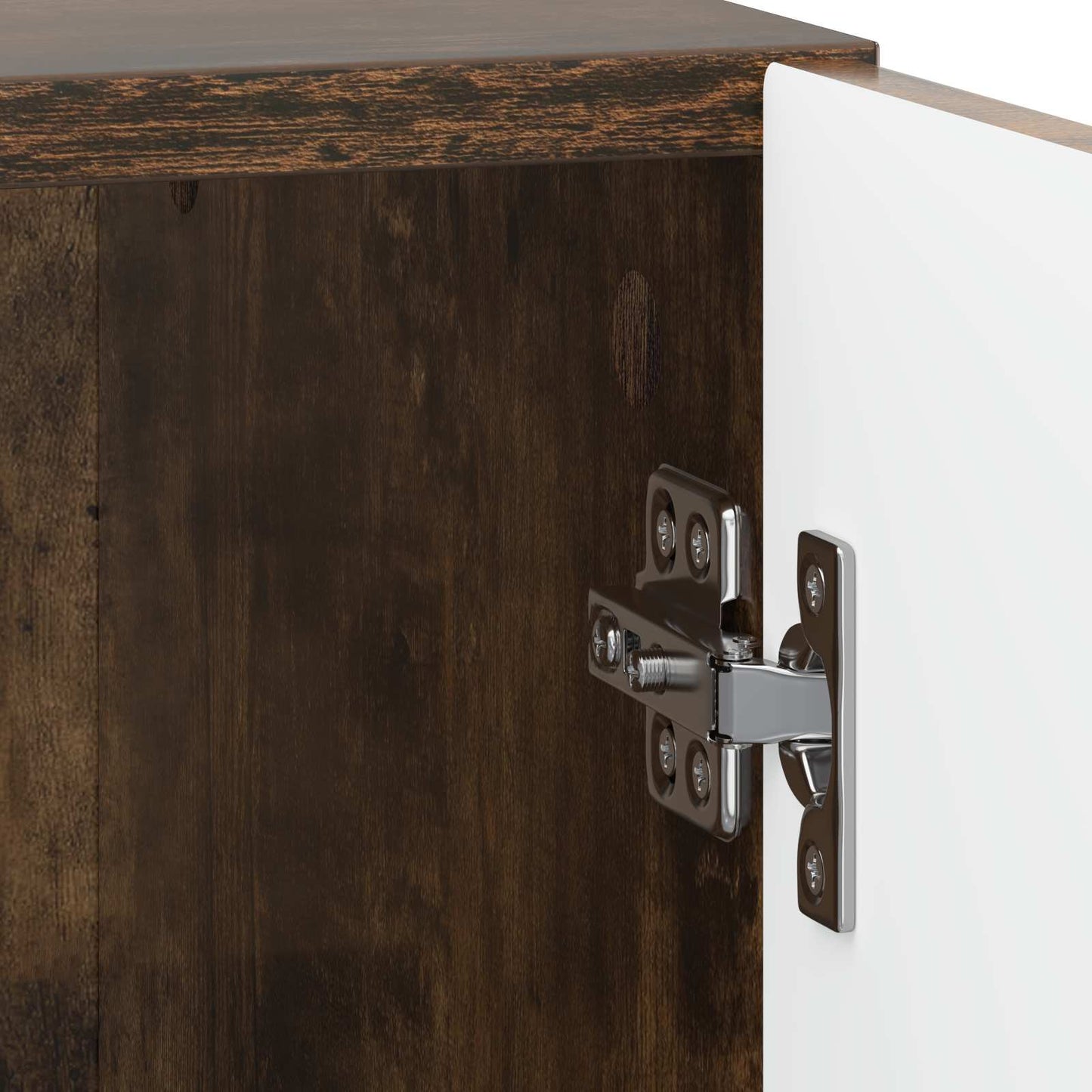 Nachtkastje 2 pcs Gerookt eiken 43 x 34,5 x 50 cm Bewerkt hout is nu te koop bij PeponiXL, paradijselijk wonen!