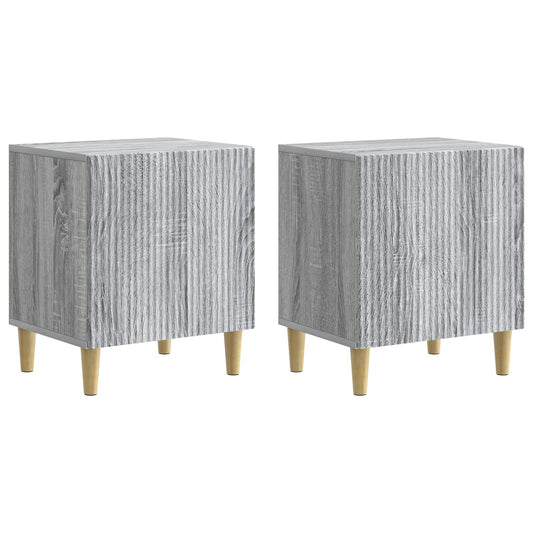 Nachtkastje 2 pcs Grijs sonoma 43 x 34,5 x 50 cm Bewerkt hout is nu te koop bij PeponiXL, paradijselijk wonen!