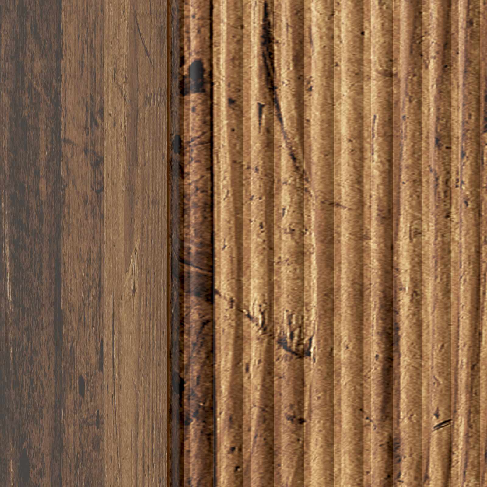 Nachtkastje Oud hout 43 x 34,5 x 50 cm Bewerkt hout is nu te koop bij PeponiXL, paradijselijk wonen!