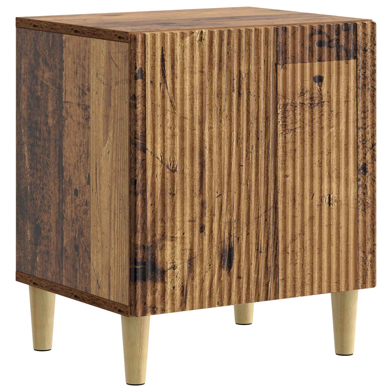 Nachtkastje Oud hout 43 x 34,5 x 50 cm Bewerkt hout is nu te koop bij PeponiXL, paradijselijk wonen!