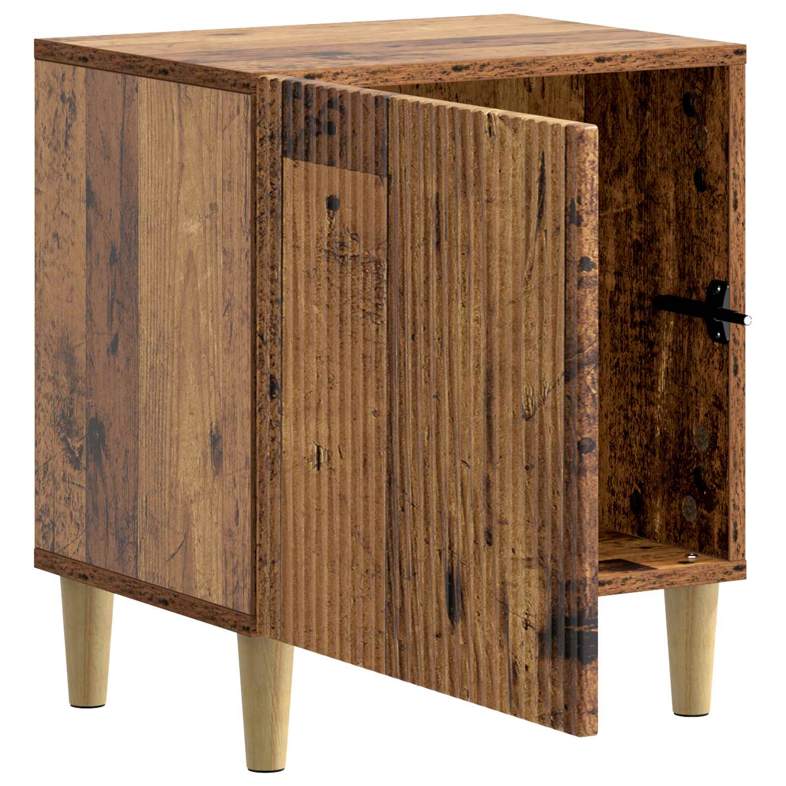 Nachtkastje Oud hout 43 x 34,5 x 50 cm Bewerkt hout is nu te koop bij PeponiXL, paradijselijk wonen!