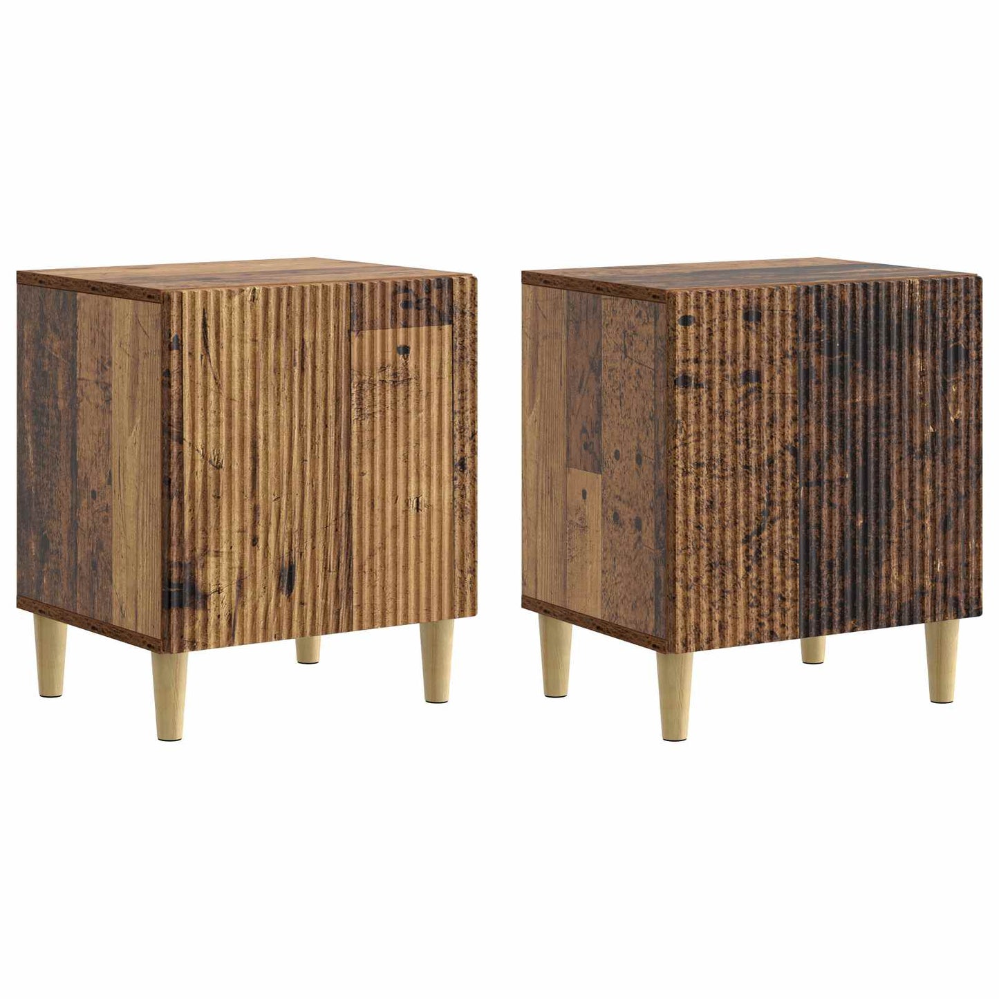 Nachtkastje 2 pcs Oud hout 43 x 34,5 x 50 cm Bewerkt hout is nu te koop bij PeponiXL, paradijselijk wonen!