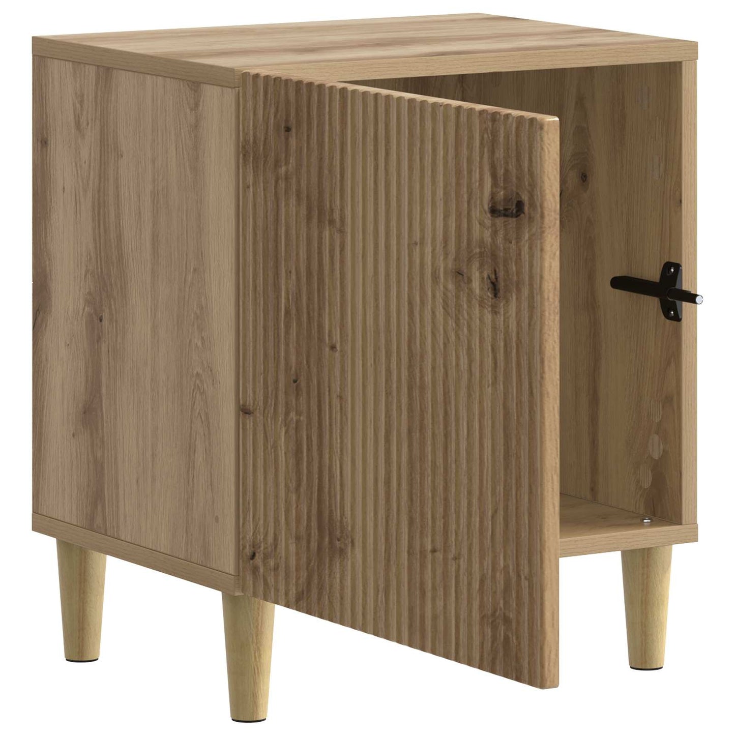 Nachtkastje Artisanaal eiken 43 x 34,5 x 50 cm Bewerkt hout is nu te koop bij PeponiXL, paradijselijk wonen!