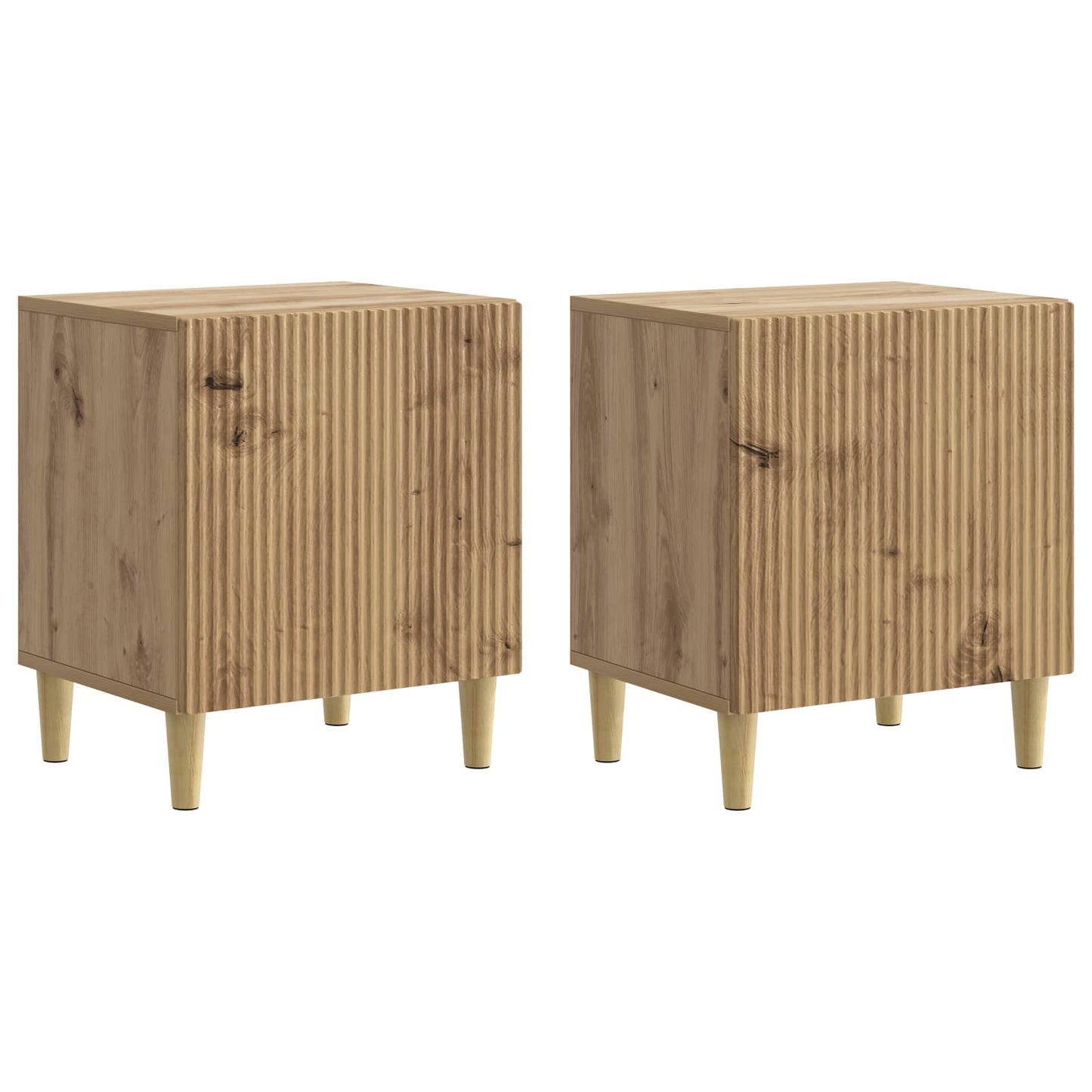 Nachtkastje 2 pcs Artisanaal eiken 43 x 34,5 x 50 cm is nu te koop bij PeponiXL, paradijselijk wonen!