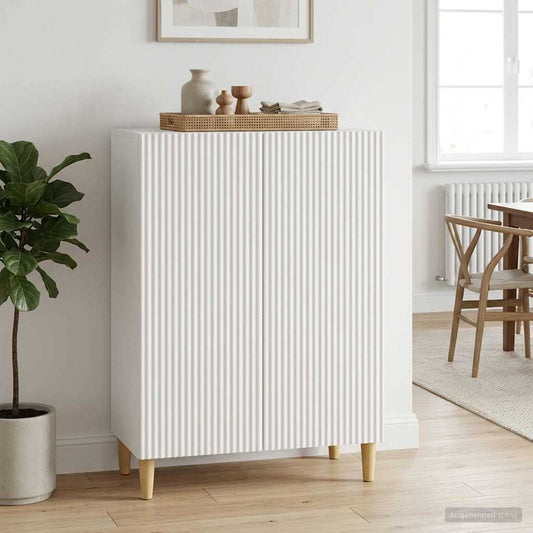 Dressoir Wit 66 x 34,5 x 90 cm Bewerkt hout is nu te koop bij PeponiXL, paradijselijk wonen!