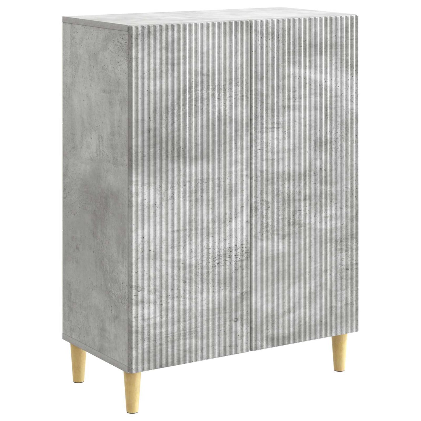 Dressoir Betongrijs 66 x 34,5 x 90 cm Bewerkt hout is nu te koop bij PeponiXL, paradijselijk wonen!