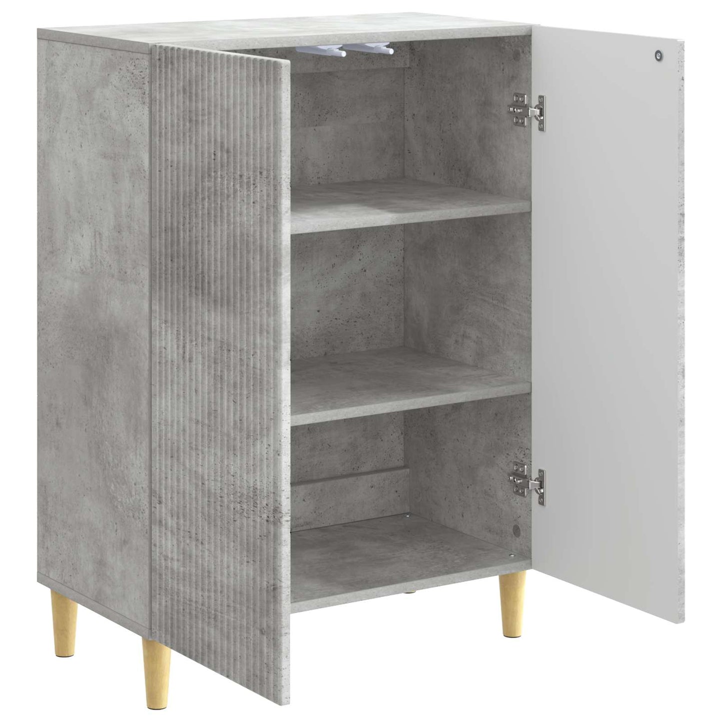 Dressoir Betongrijs 66 x 34,5 x 90 cm Bewerkt hout is nu te koop bij PeponiXL, paradijselijk wonen!