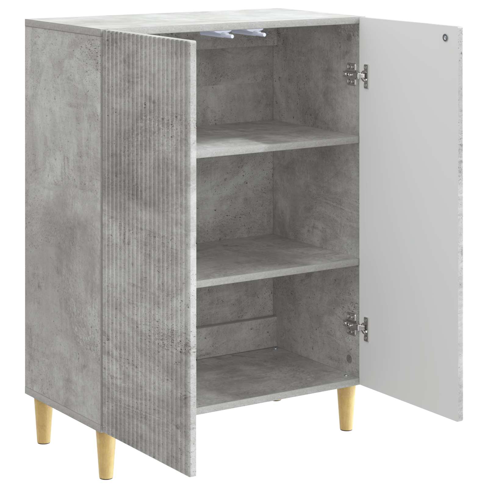 Dressoir Betongrijs 66 x 34,5 x 90 cm Bewerkt hout is nu te koop bij PeponiXL, paradijselijk wonen!