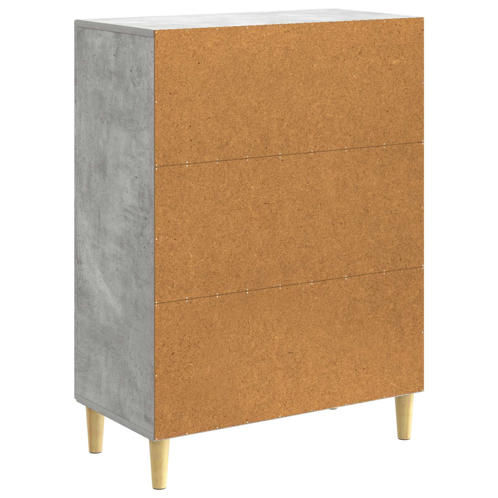 Dressoir Betongrijs 66 x 34,5 x 90 cm Bewerkt hout is nu te koop bij PeponiXL, paradijselijk wonen!