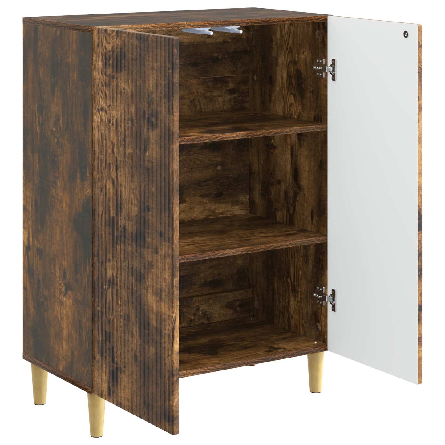 Dressoir Gerookt eiken 66 x 34,5 x 90 cm Bewerkt hout is nu te koop bij PeponiXL, paradijselijk wonen!