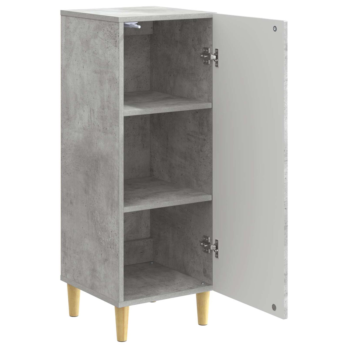 Dressoir Betongrijs 33 x 34,5 x 90 cm Bewerkt hout is nu te koop bij PeponiXL, paradijselijk wonen!