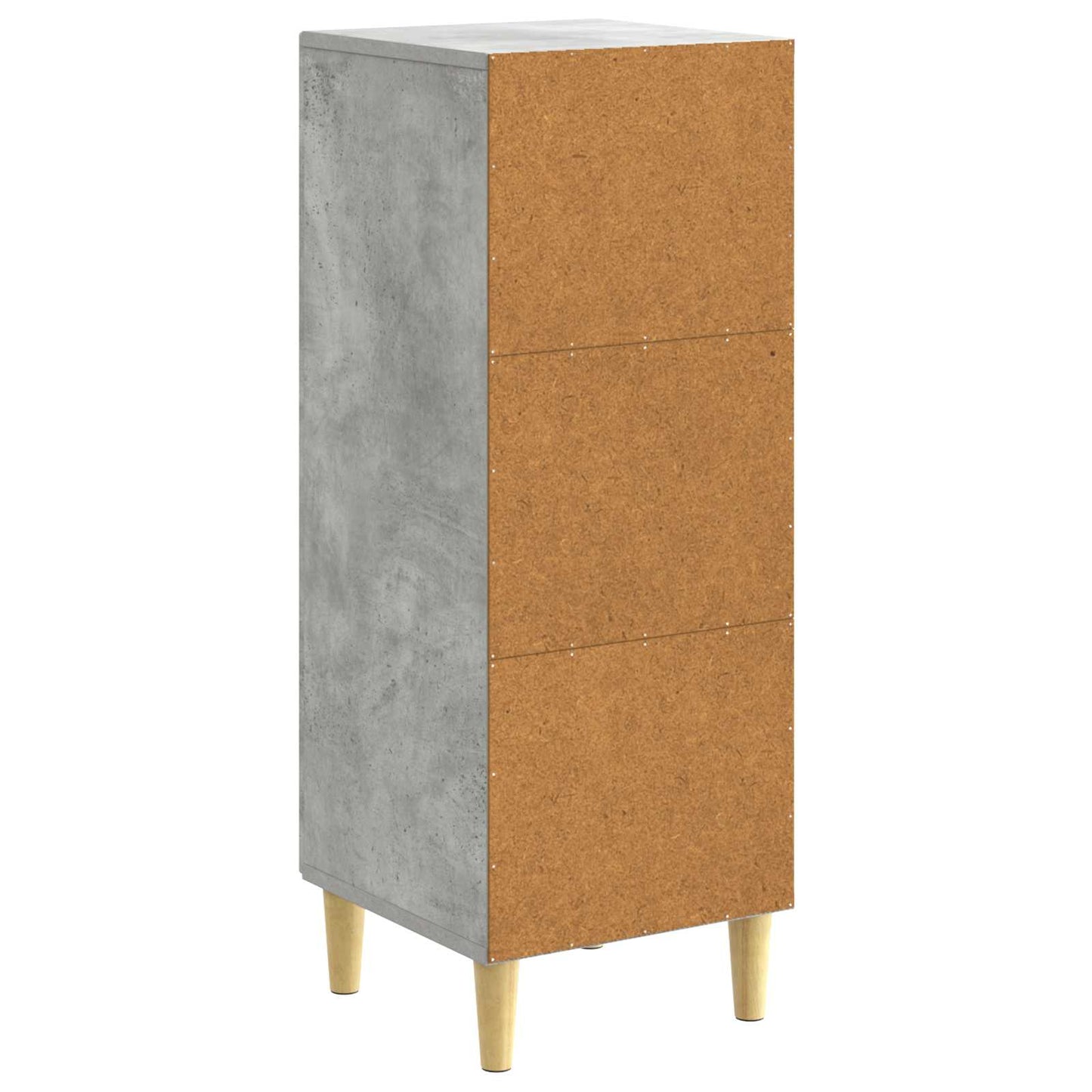Dressoir Betongrijs 33 x 34,5 x 90 cm Bewerkt hout is nu te koop bij PeponiXL, paradijselijk wonen!