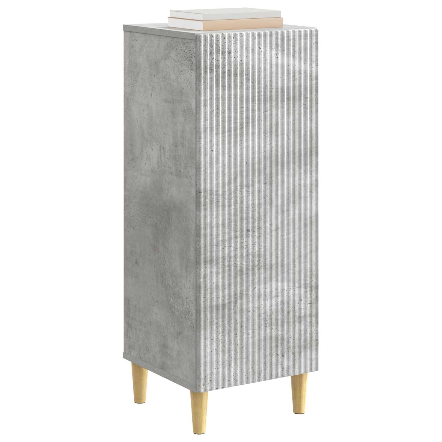 Dressoir Betongrijs 33 x 34,5 x 90 cm Bewerkt hout is nu te koop bij PeponiXL, paradijselijk wonen!