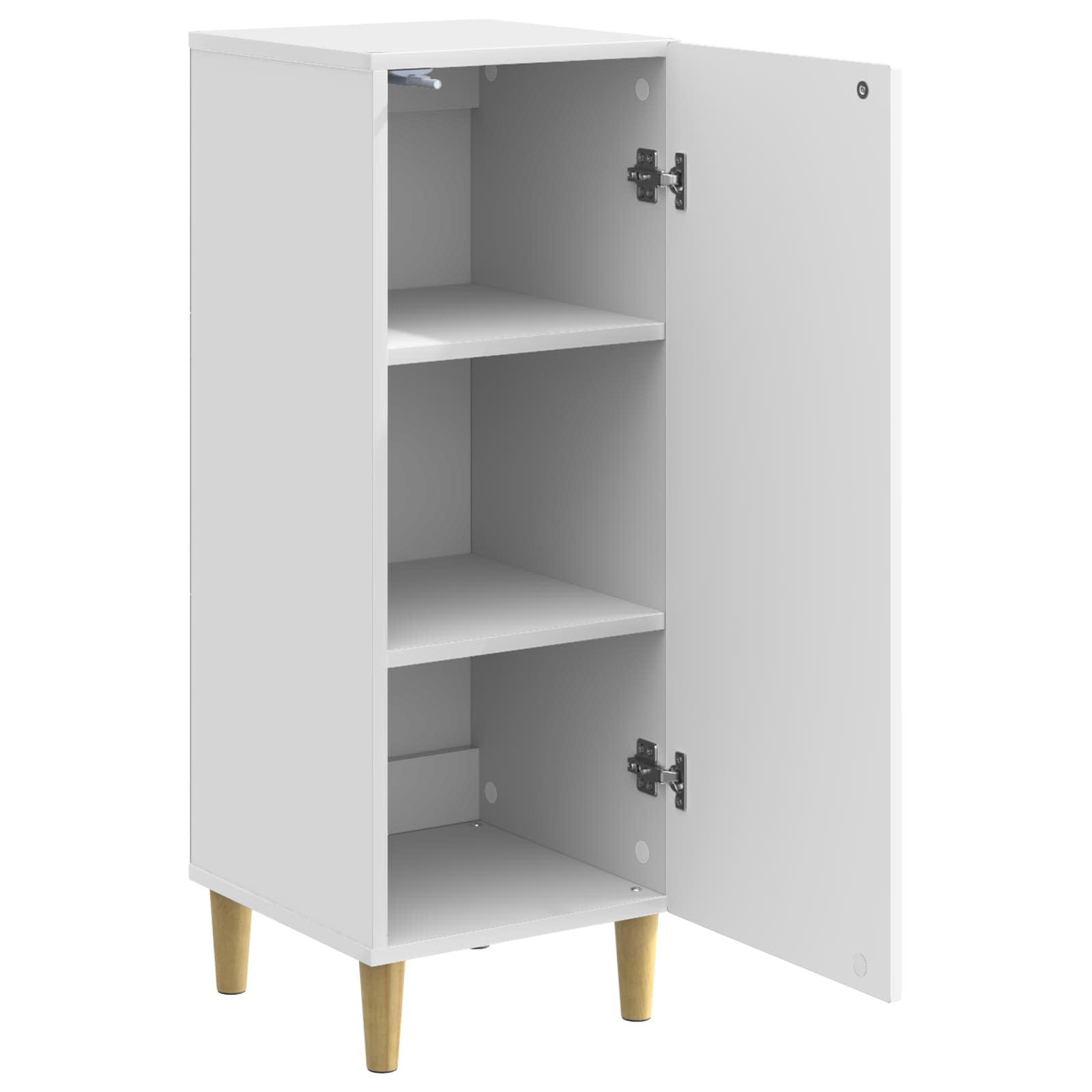 Dressoir Hoogglans Wit 33 x 34,5 x 90 cm Bewerkt hout is nu te koop bij PeponiXL, paradijselijk wonen!