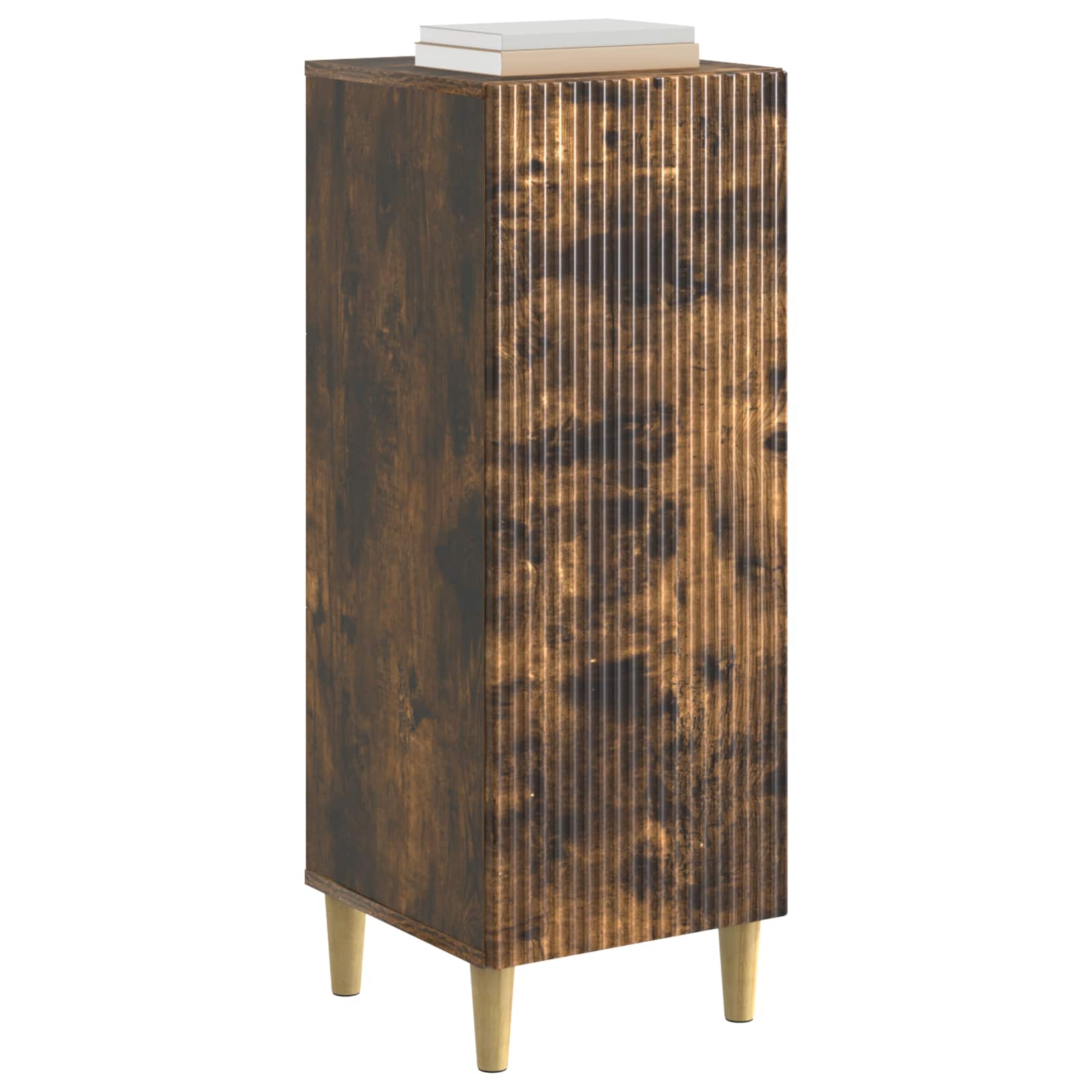 Dressoir Gerookt eiken 33 x 34,5 x 90 cm Bewerkt hout is nu te koop bij PeponiXL, paradijselijk wonen!