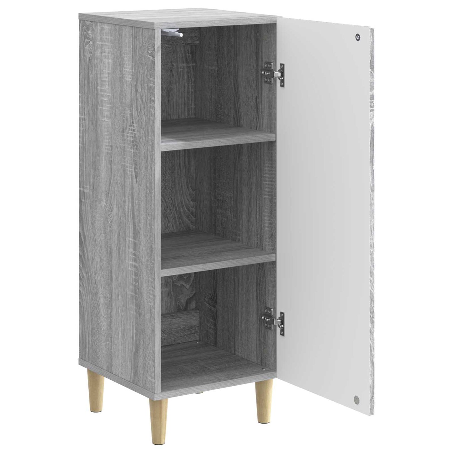 Dressoir Grijs sonoma 33 x 34,5 x 90 cm Bewerkt hout is nu te koop bij PeponiXL, paradijselijk wonen!